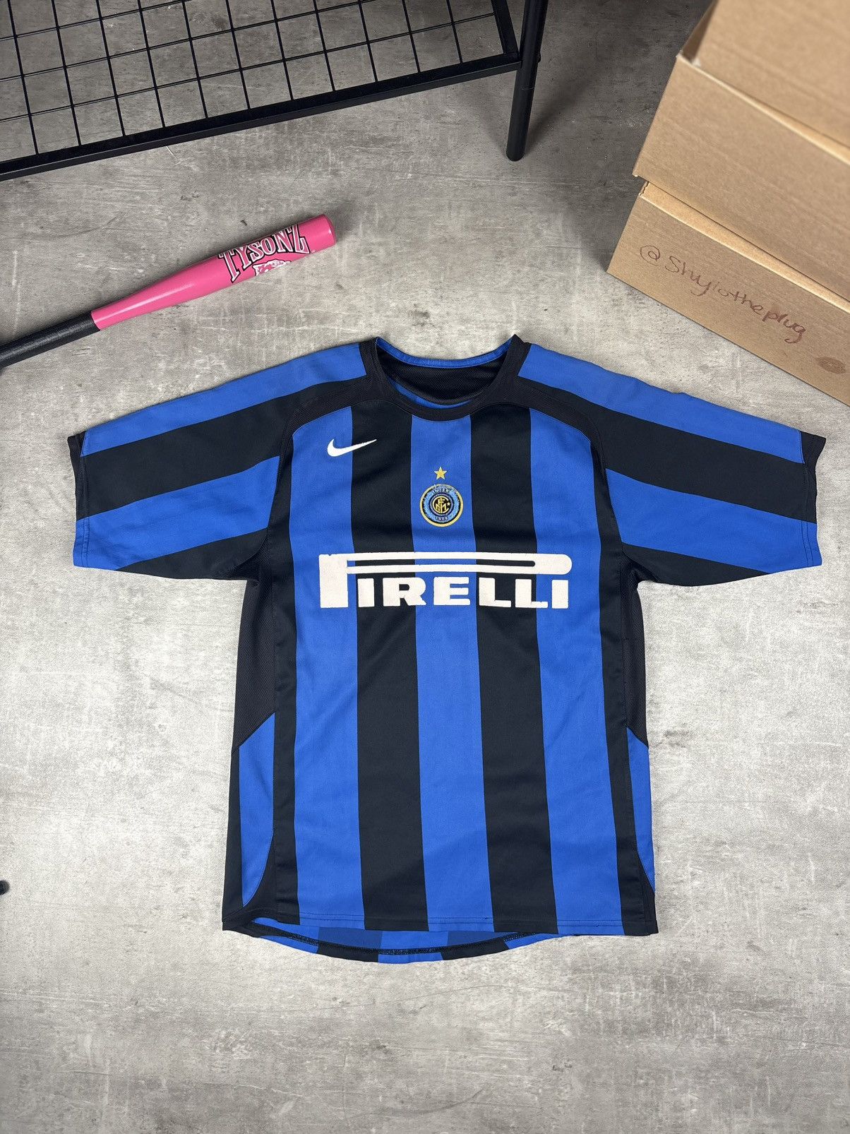 Other Inter Milan [original] 2004/05 Retro Trikot Blau|Schwarz [M] Size US M / EU 48-50 / 2 - 2 Thumbnail