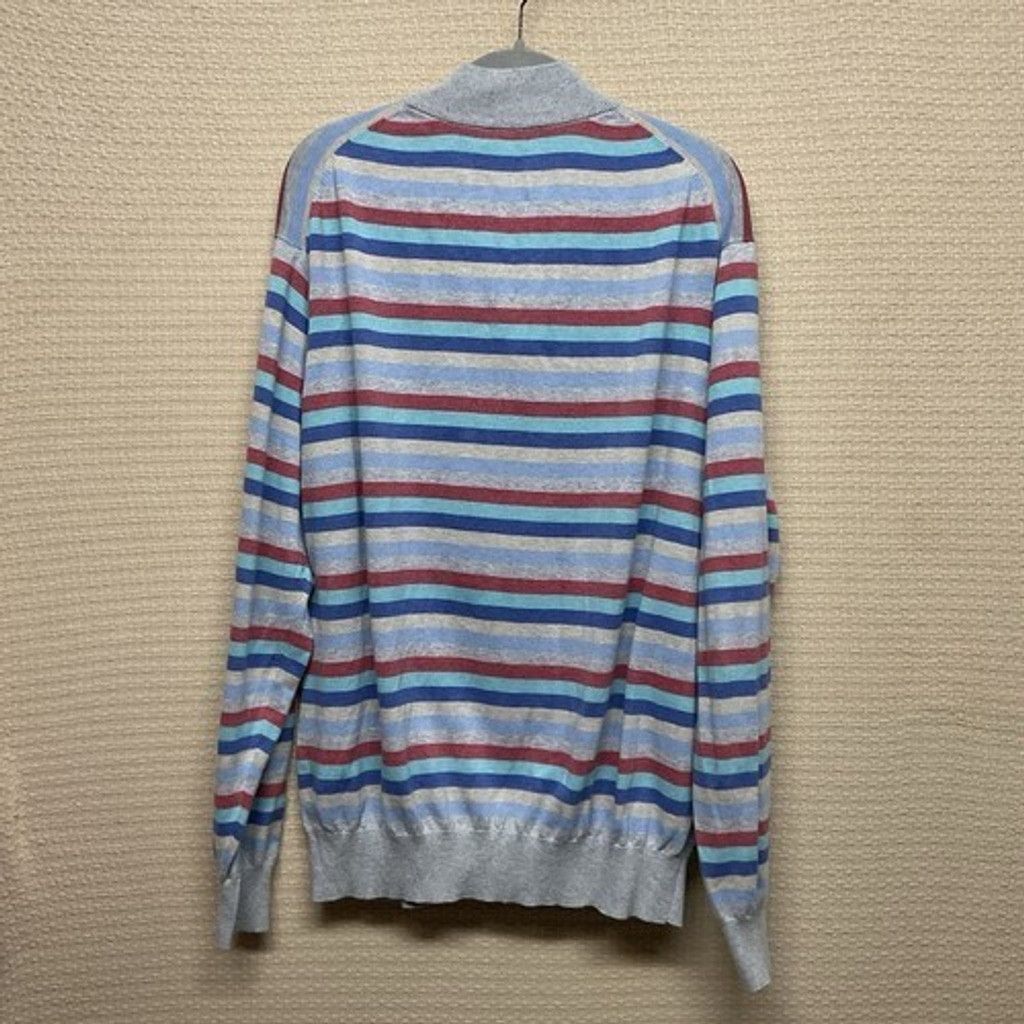 Peter Millar Peter Millar Stripe 1/4 Zip MockNeck Sweater Men Size 2XL Size US XXL / EU 58 / 5 - 8 Thumbnail