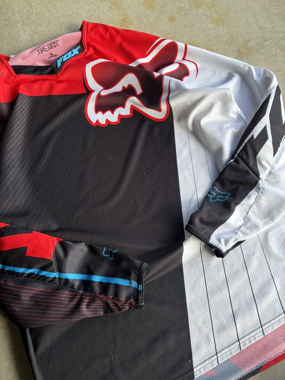 Fox Racing Vintage Fox Racing Tri Tone Motocross Bike Jersey Size US L / EU 52-54 / 3 - 4 Thumbnail