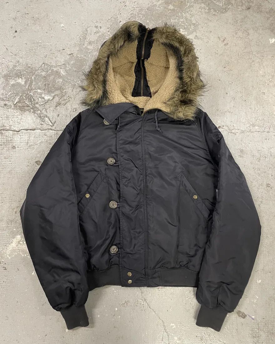 00s archive fur leather down jacket 2294