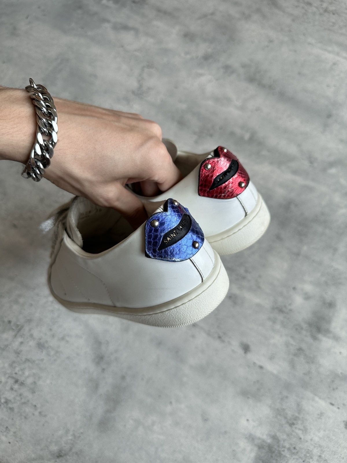 Saint Laurent Paris HEDI SLIMANE | SL/01 “LIPS” COURT CLASSIC SIGNATURE LOW TOP Size US 5.5 / EU 38 - 6 Thumbnail