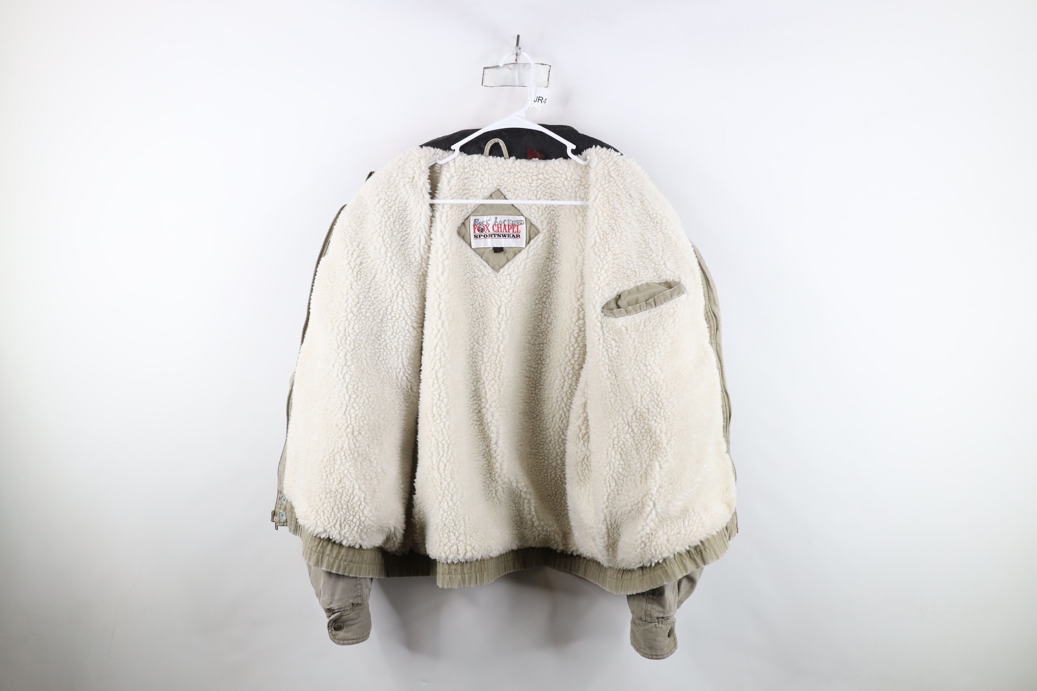 Vintage Vintage 90s Streetwear Pile Fleece Lined Stonewash Jacket Size US XL / EU 56 / 4 - 11 Thumbnail
