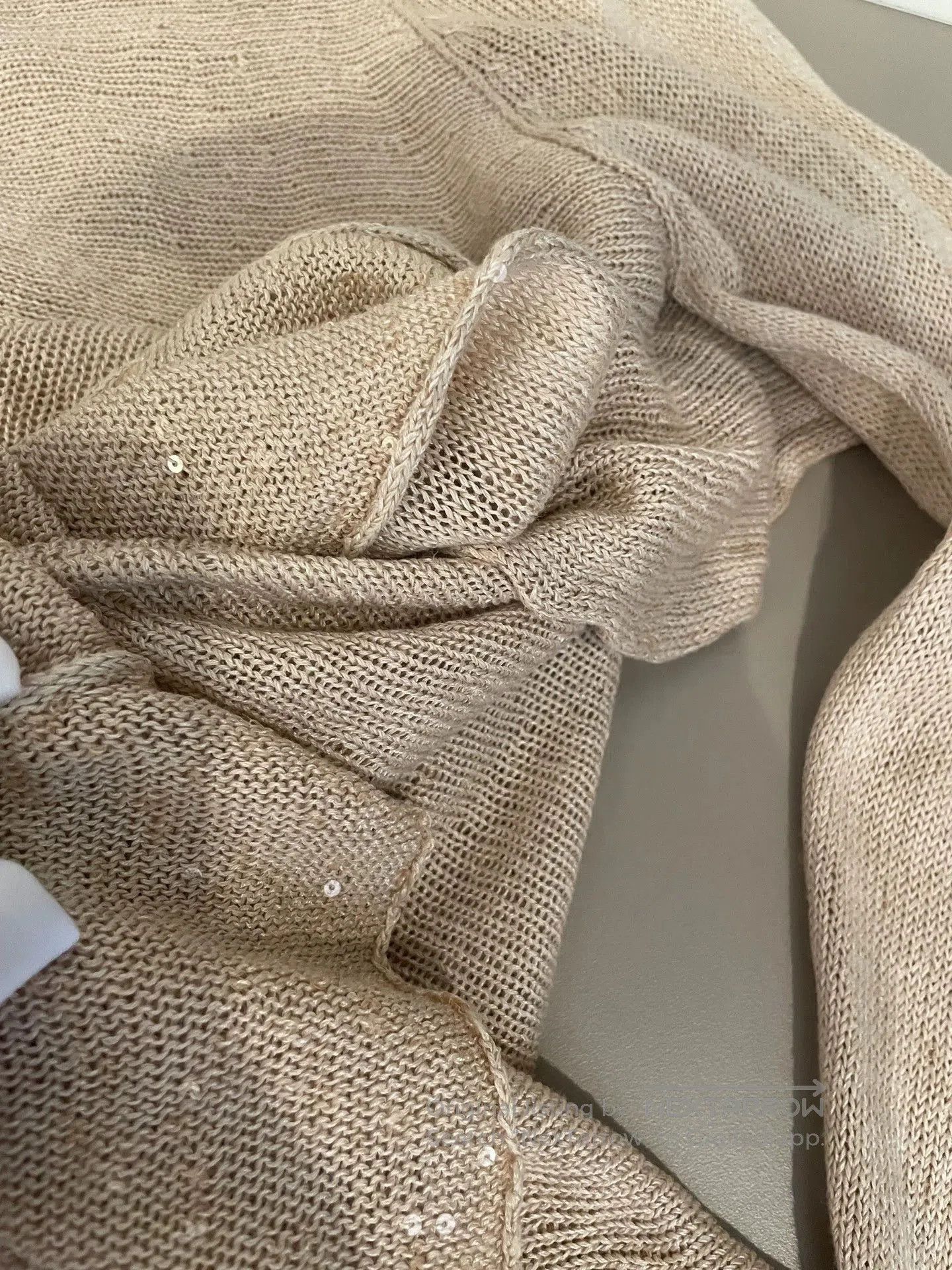 Brunello Cucinelli khaki linen sequined sweater by brunello cucinelli. Size US S / EU 44-46 / 1 - 5 Thumbnail