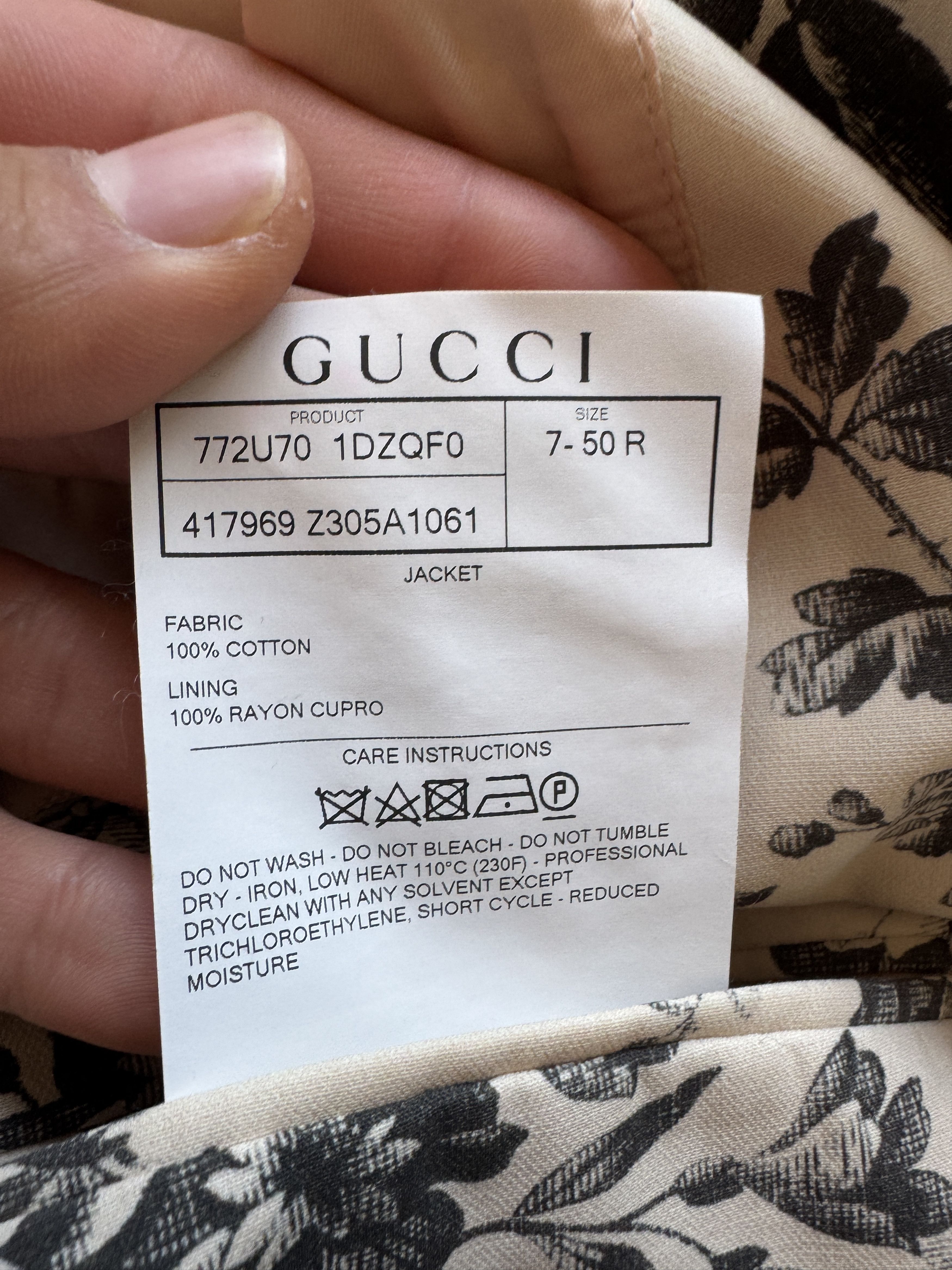 Gucci Floral print tailored blazer Size 50R - 20 Thumbnail