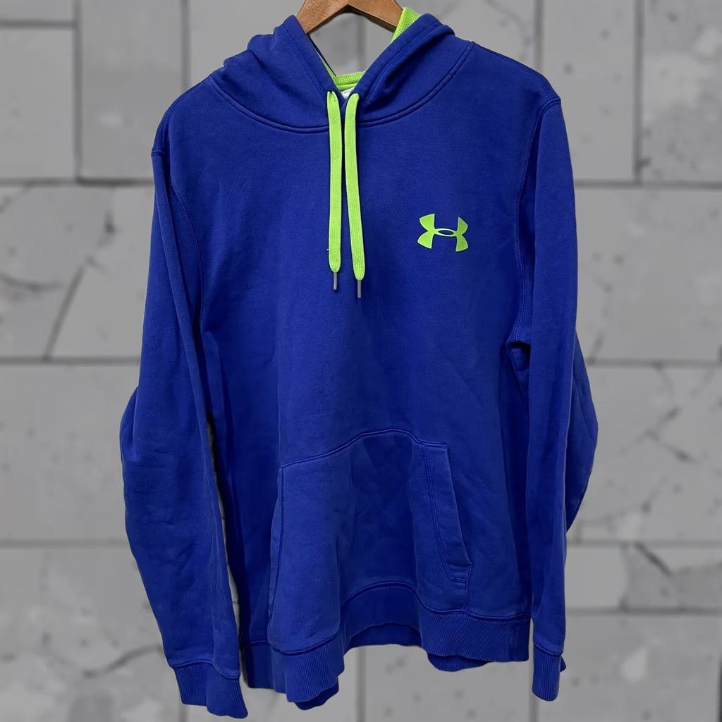 Under Armour Under Armour Hoodie Mens Size L Blue Cotton Blend Drawstring Pullover Modern Comfort Cotton Blend Hoodie Mens L Blue Under Armour Size US L / EU 52-54 / 3 - 1 Thumbnail