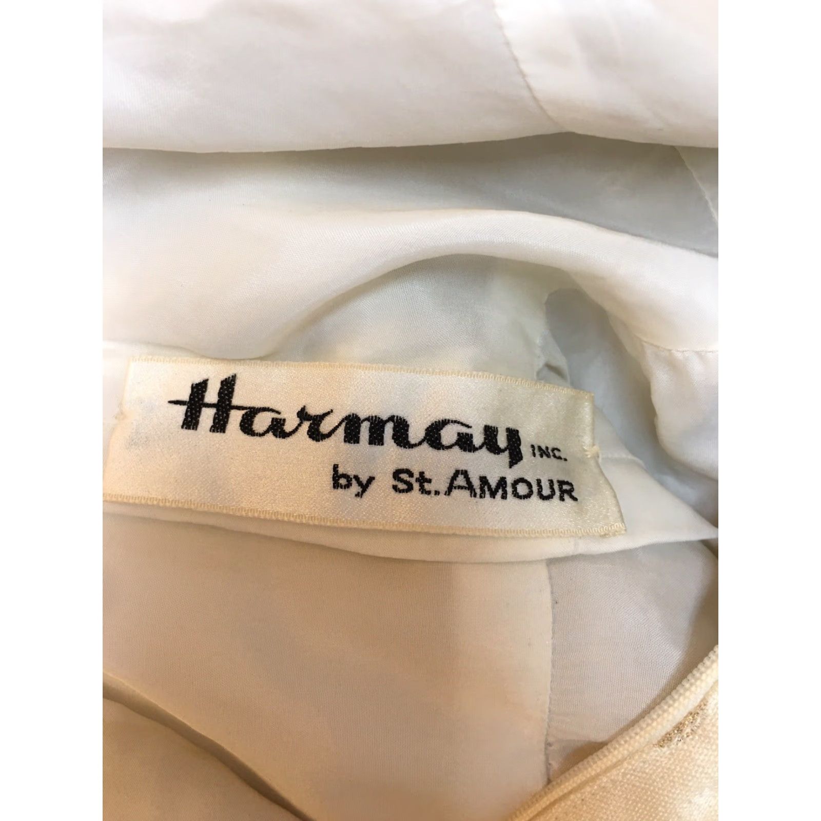 Vintage VINTAGE Harmay by St Amour Berkeleys Fresno Women's Gown Dress Embroidered Beige size 8 56in Chest 30in Waist Special Occasion Ethnic/Peasant Oval Size 4XL / US 24-26 - 3 Thumbnail