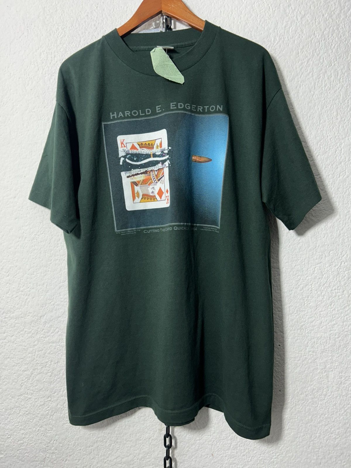 Vintage 1992 Harold E. Edgerton “Cutting the card quickly” DEADSTOCK Size US XL / EU 56 / 4 - 1 Thumbnail