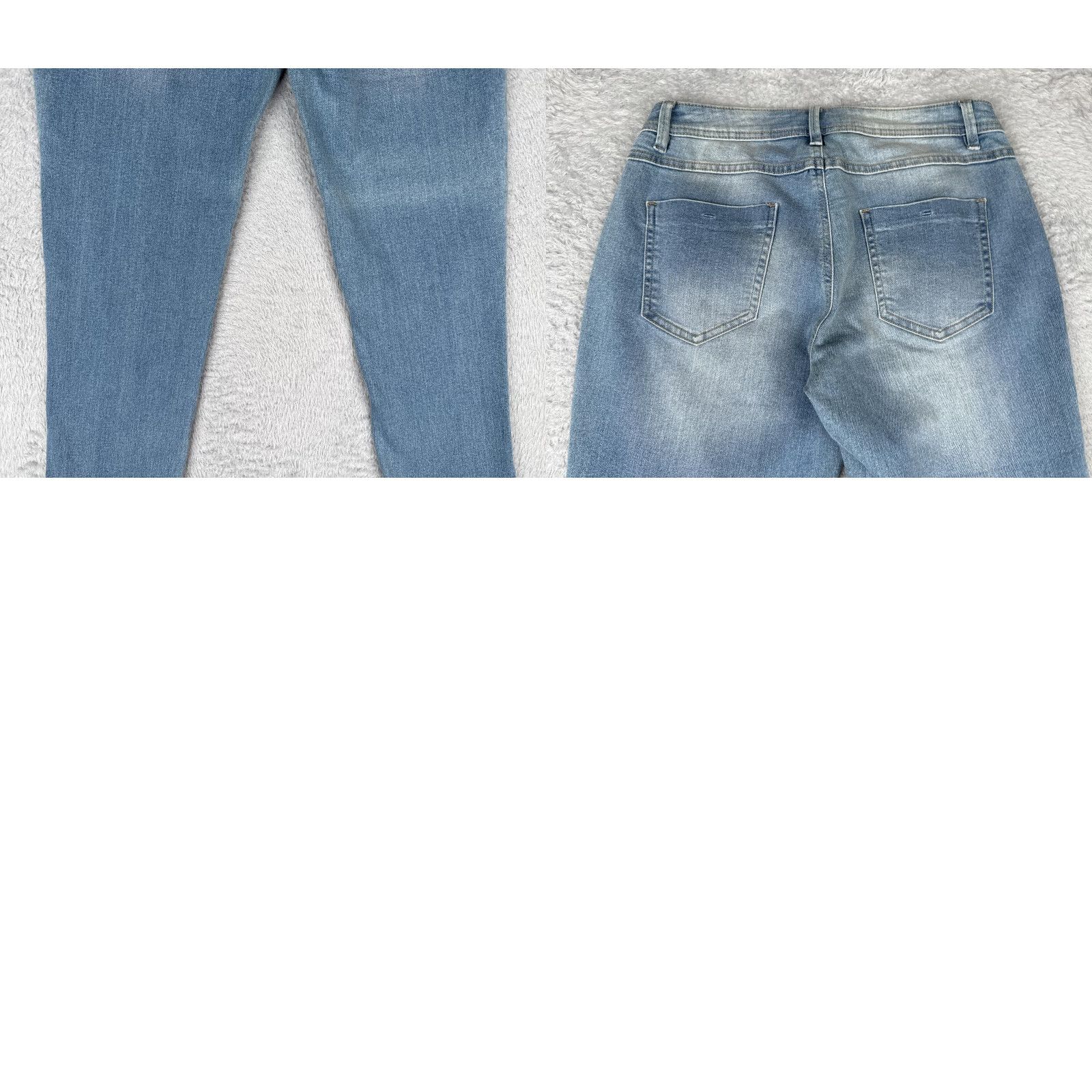 Venus Venus Jeans Womens 4 Blue Light Wash Distressed Skinny Ankle Zip Stretch Denim Size 27" / US 4 / IT 40 - 10 Thumbnail