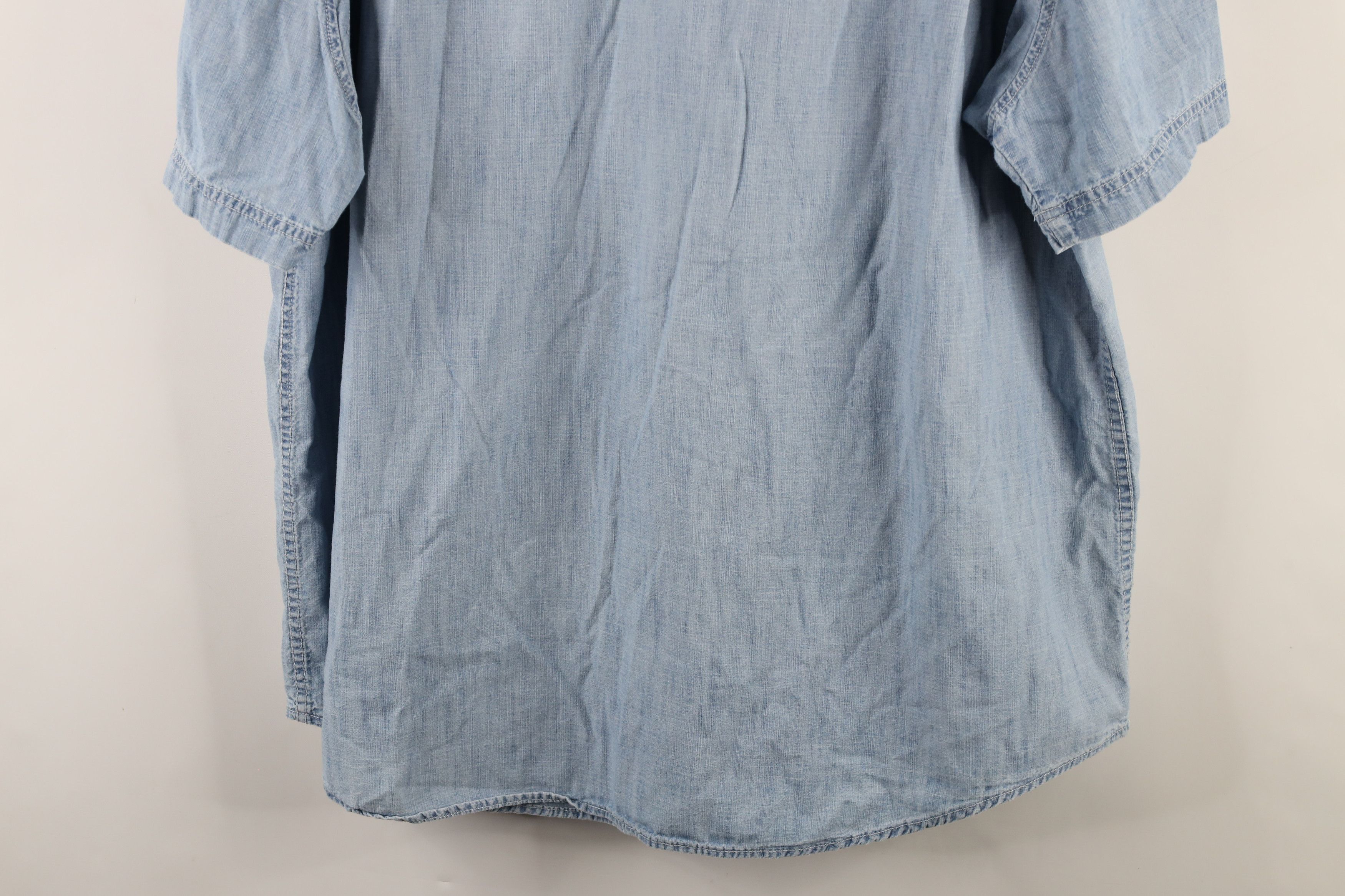 Duluth Trading Company × Vintage Duluth Trading Co Jean Short Sleeve Button Down Shirt Blue Size US XXL / EU 58 / 5 - 13 Thumbnail