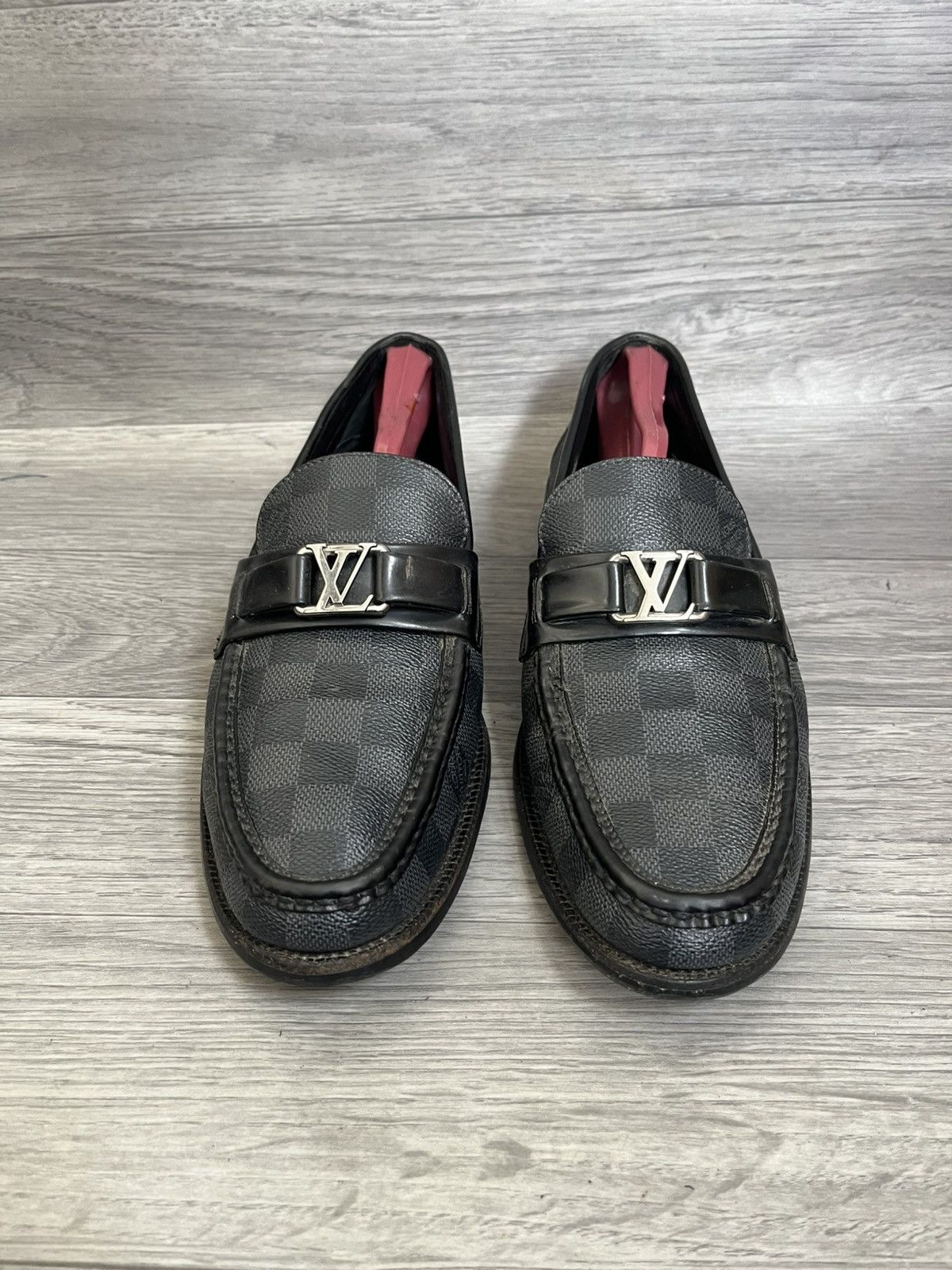 Louis Vuitton Louis Vuitton major damier graphite slip on loaers uk 7.5 Size US 8.5 / EU 41-42 - 3 Thumbnail