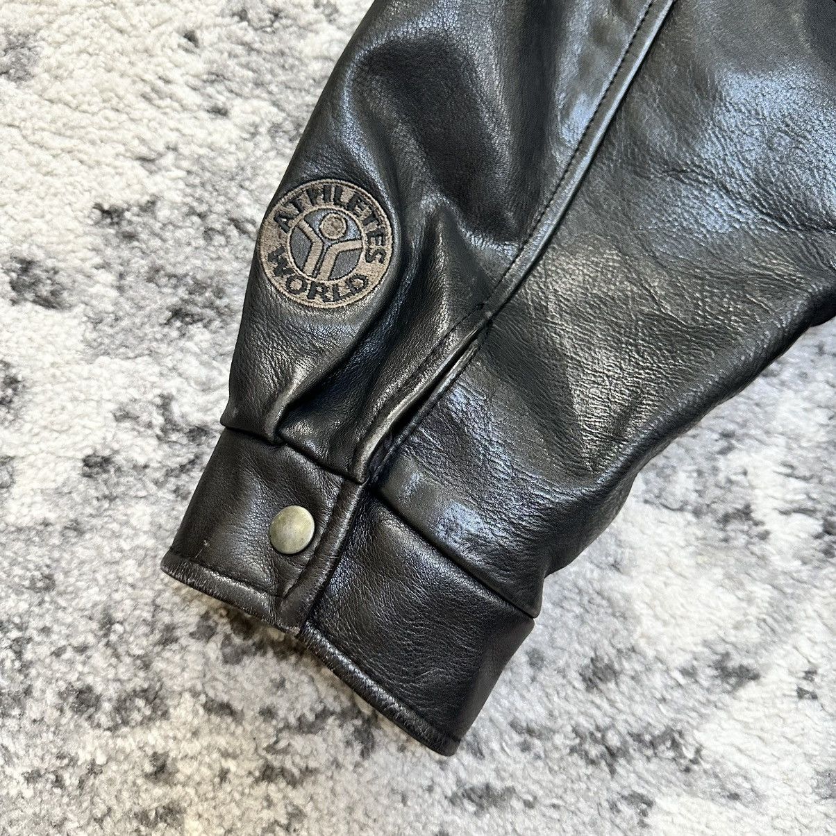 Nike × Vintage 1990’s Vintage Nike Varsity Leather Jacket Size US L / EU 52-54 / 3 - 5 Thumbnail