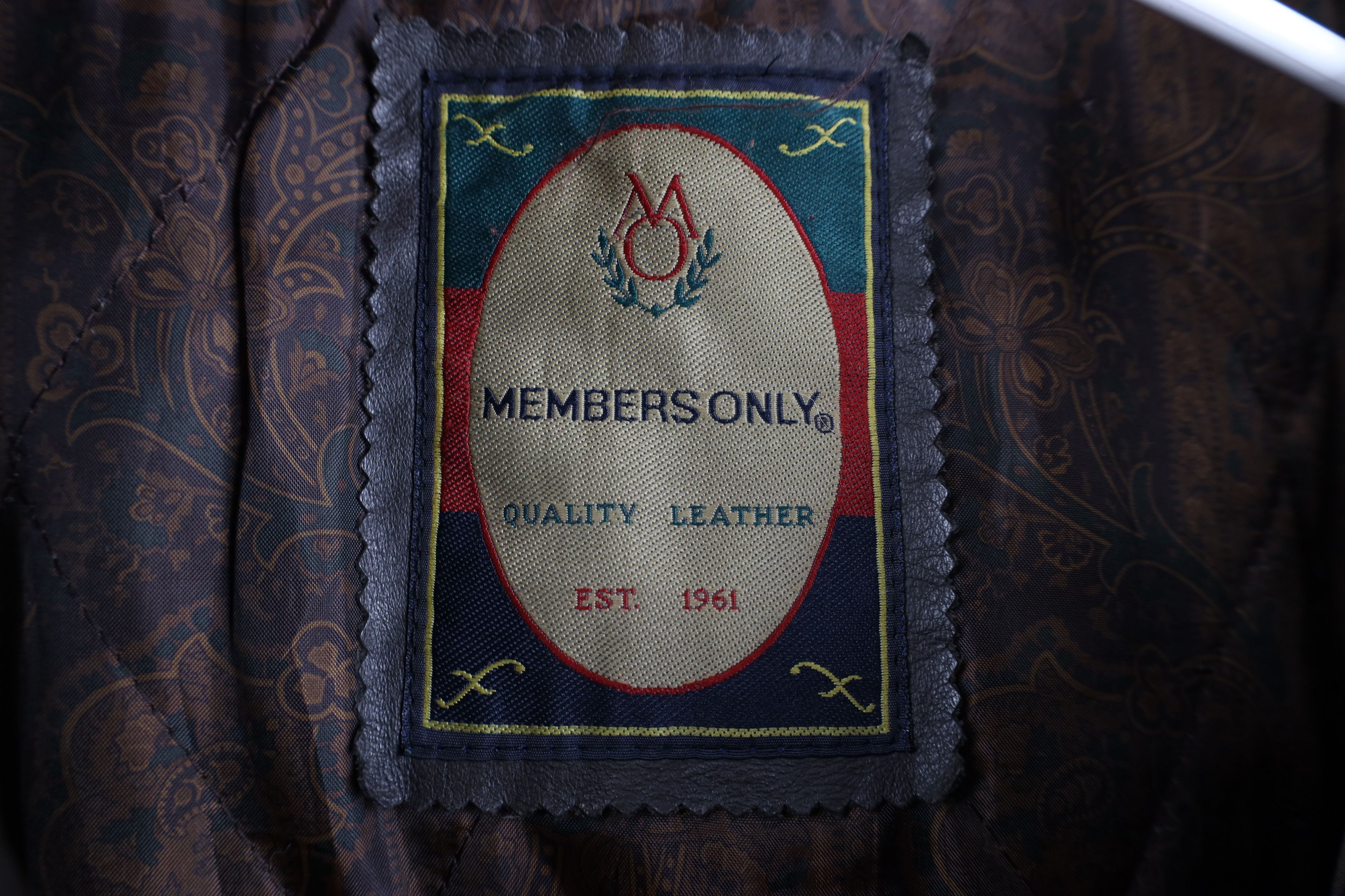 Members Only Vintage 90s Members Only Leather Chore Barn Jacket Brown Size US XL / EU 56 / 4 - 11 Thumbnail