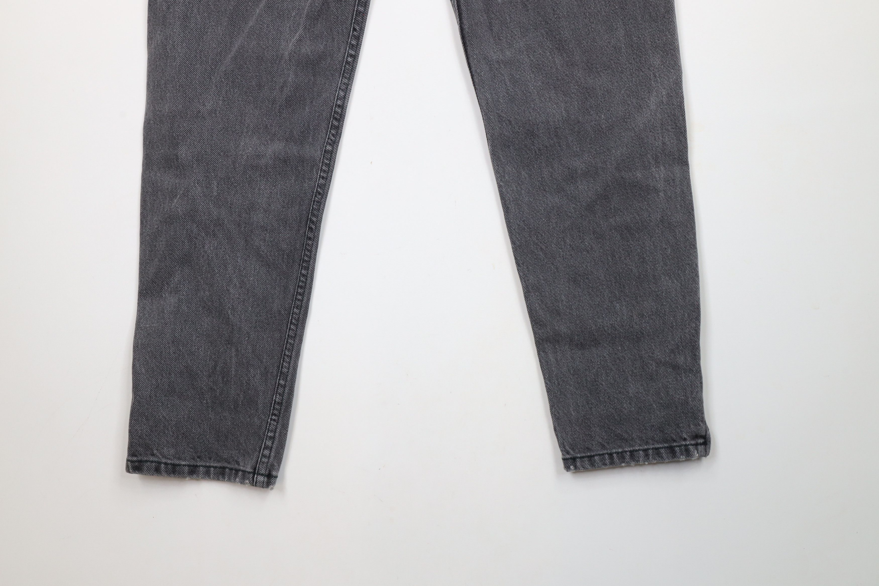 Guess × Vintage Vintage 90s Guess Tapered Skinny Leg Denim Jeans Black USA Size 29" - 15 Thumbnail