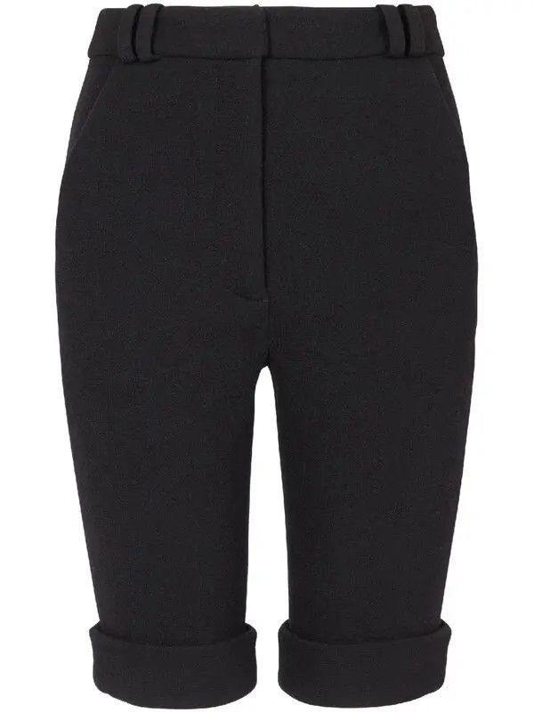 Balmain o1s1wg110825 High Rise Cycling Shorts in Black Size 30" / US 8 / IT 44 - 1 Thumbnail