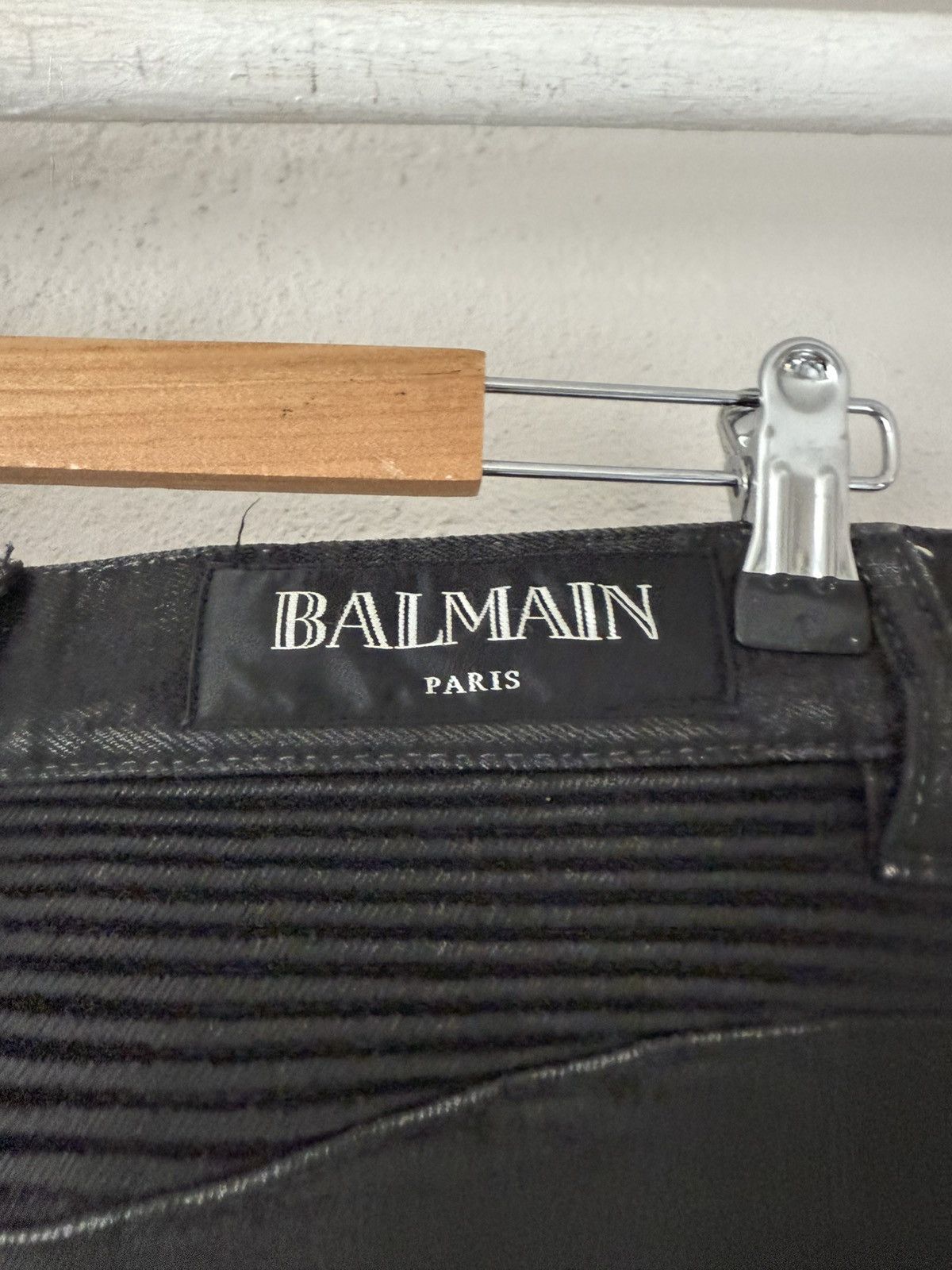 Balmain Black Biker Jeans Size US 30 / EU 46 - 6 Thumbnail