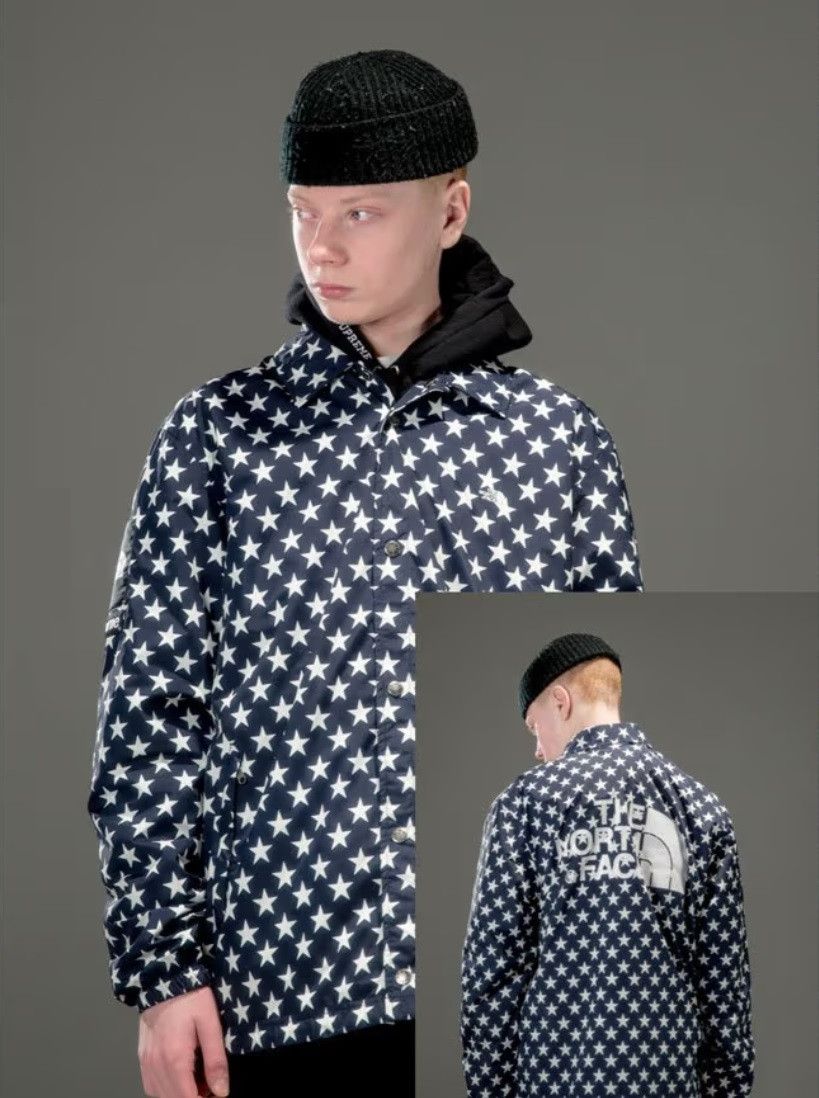 Supreme × The North Face Supreme The North Face SS15 Navy Star Coach Jacket Size US XL / EU 56 / 4 - 11 Thumbnail