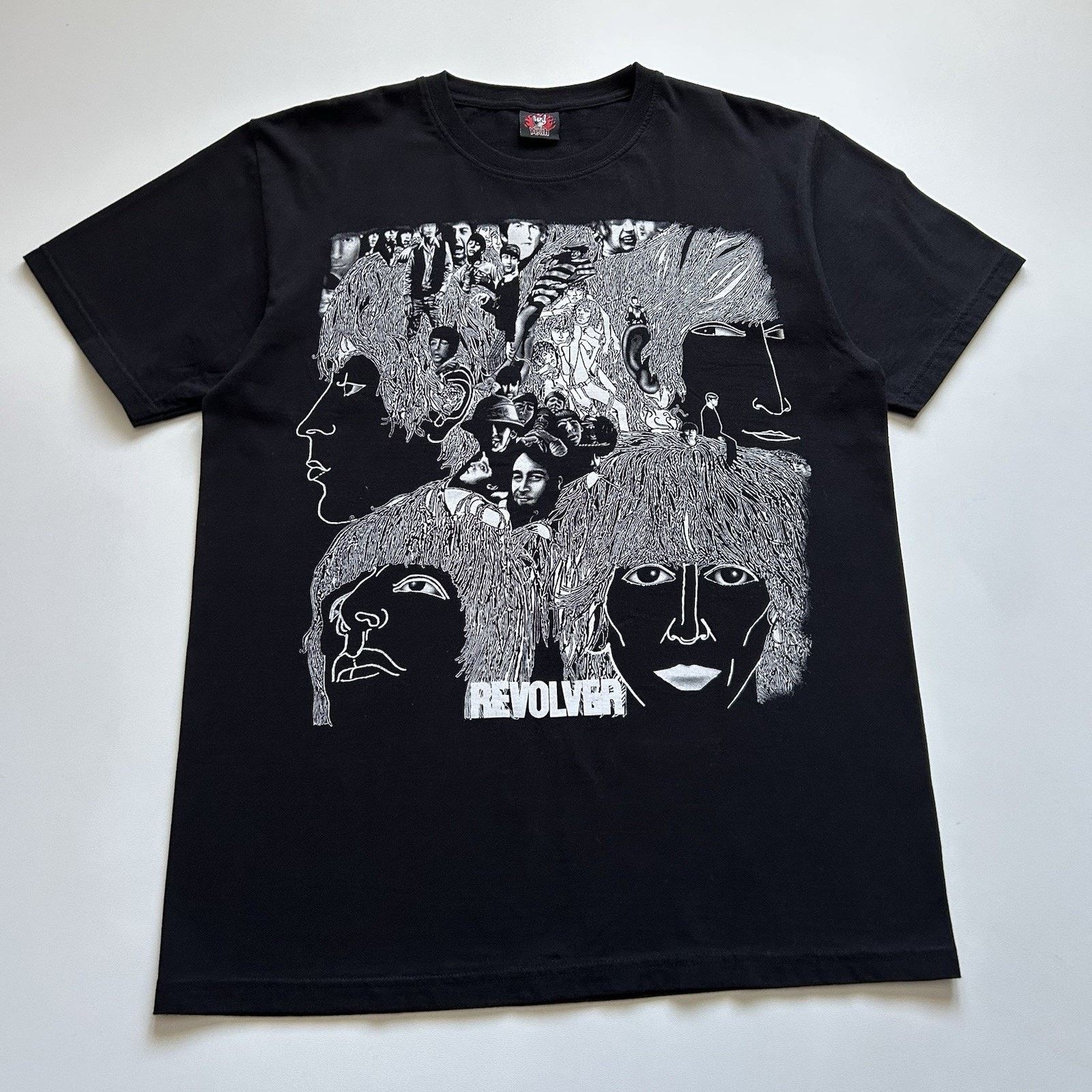 Vintage The Beatles T Shirt Large Black Revolver Apple 1998