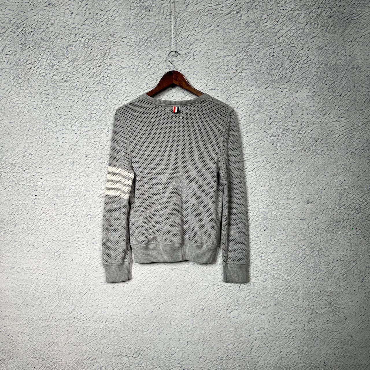 Thom Browne thom browne gray striped long sleeve sweater Size US M / EU 48-50 / 2 - 2 Thumbnail
