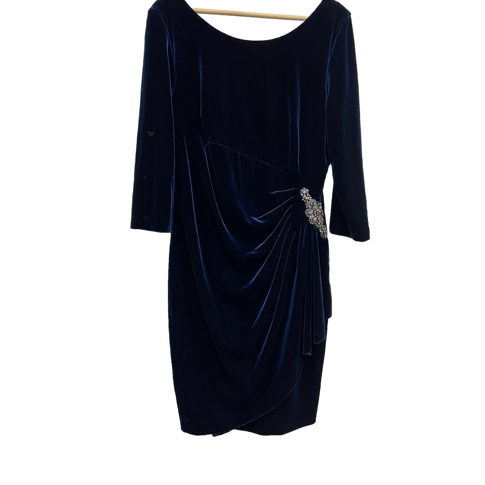 Alex Evenings ALEX EVENINGS Plus Size Ruched Velvet Dress Size 16 A000149 Size XXL / US 16-18 / IT 52-54 - 3 Thumbnail