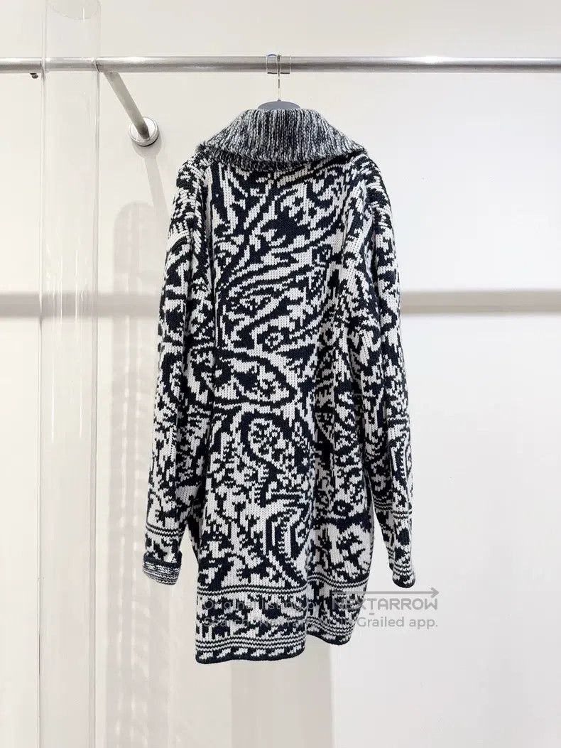 Dior Dior Black and white jacquard cardigan coat Size M / US 6-8 / IT 42-44 - 2 Thumbnail