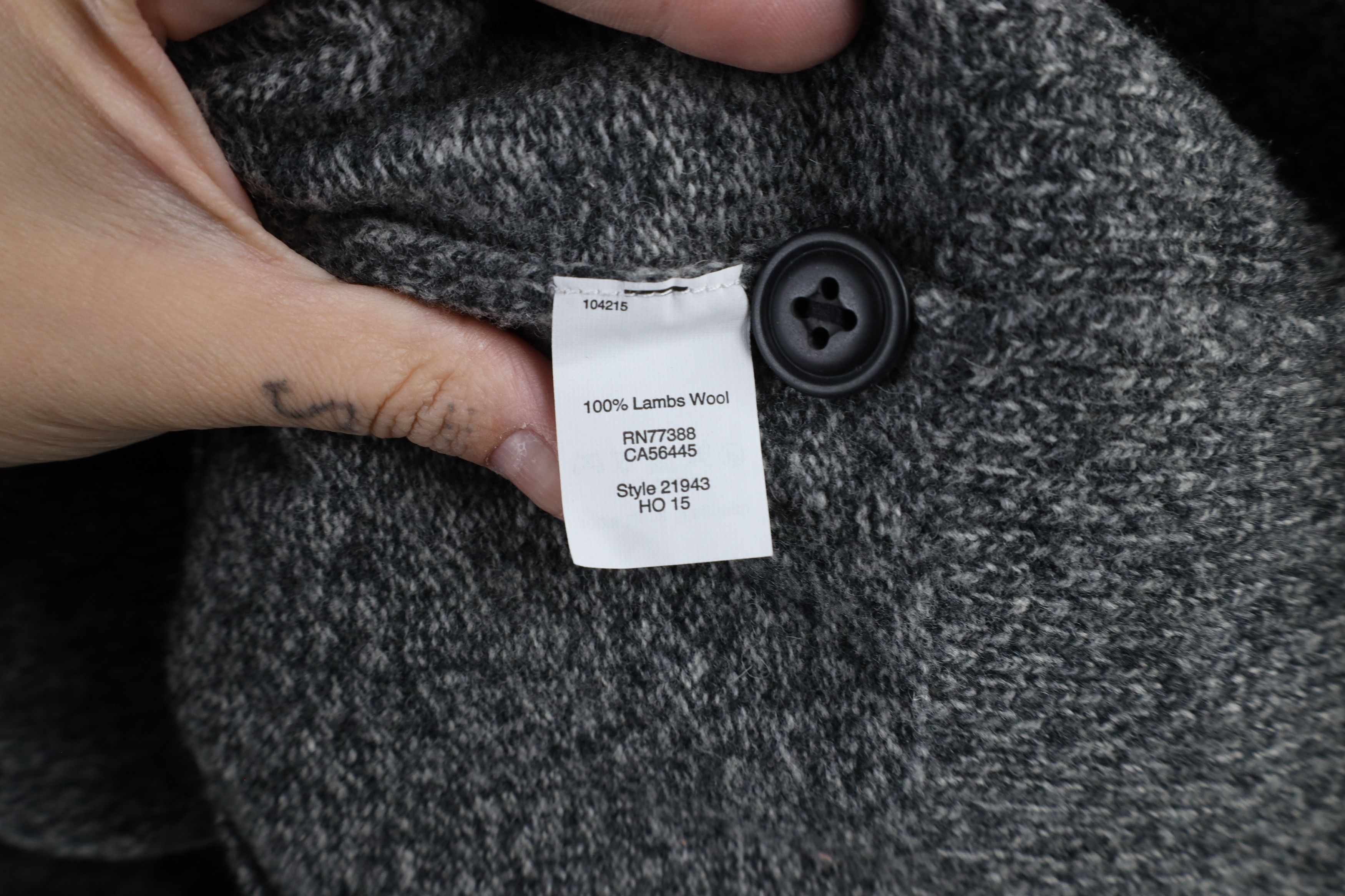 J.Crew × Vintage J Crew Lambswool Shawl Collar Henley Sweater Heather Gray Size US L / EU 52-54 / 3 - 5 Thumbnail