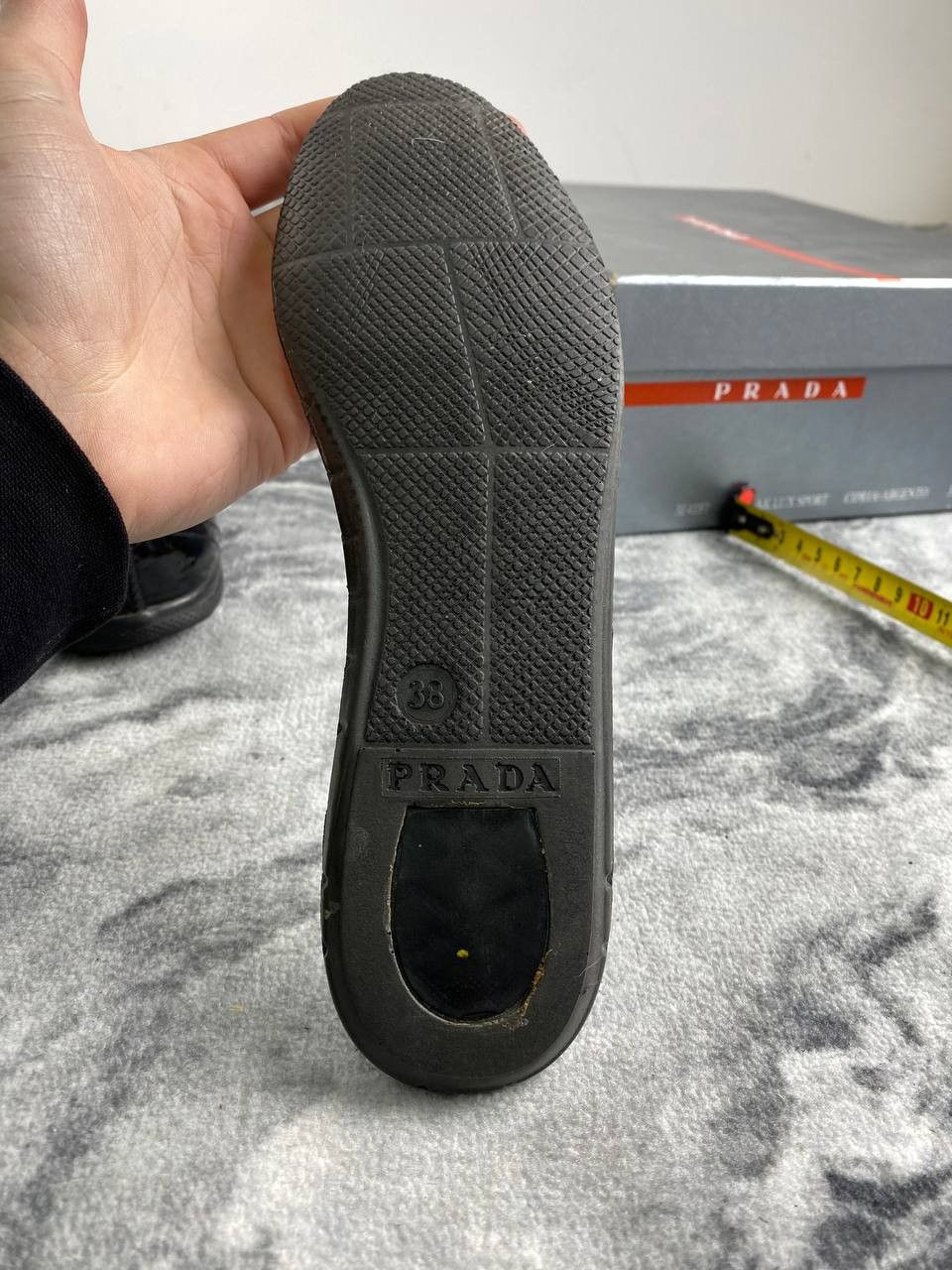 Prada Prada High Top Leather Sneaker Size US 8 / IT 38 - 18 Thumbnail