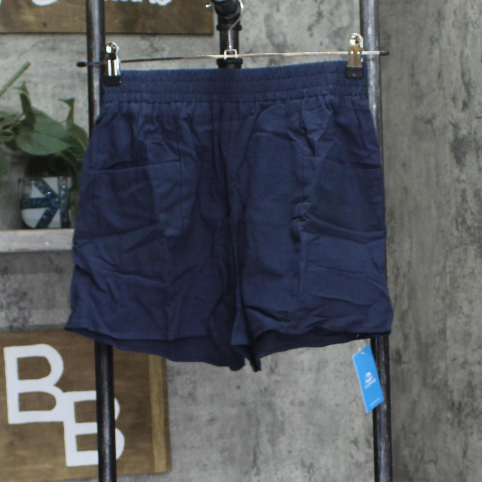 Other Nwt Cupshe Womens Elastic Waist Loose Leg Shorts Navy Blue S Size 28" / US 6 / IT 42 - 2 Thumbnail