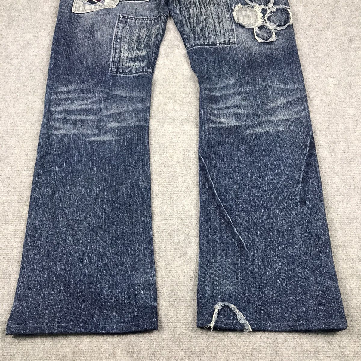 Japanese Brand × Le Grande Bleu (L.G.B.) FLARE PATCHWORK TRIM JAPAN BRAND BOOT CUT DENIM PANTS 141 Size US 30 / EU 46 - 13 Thumbnail