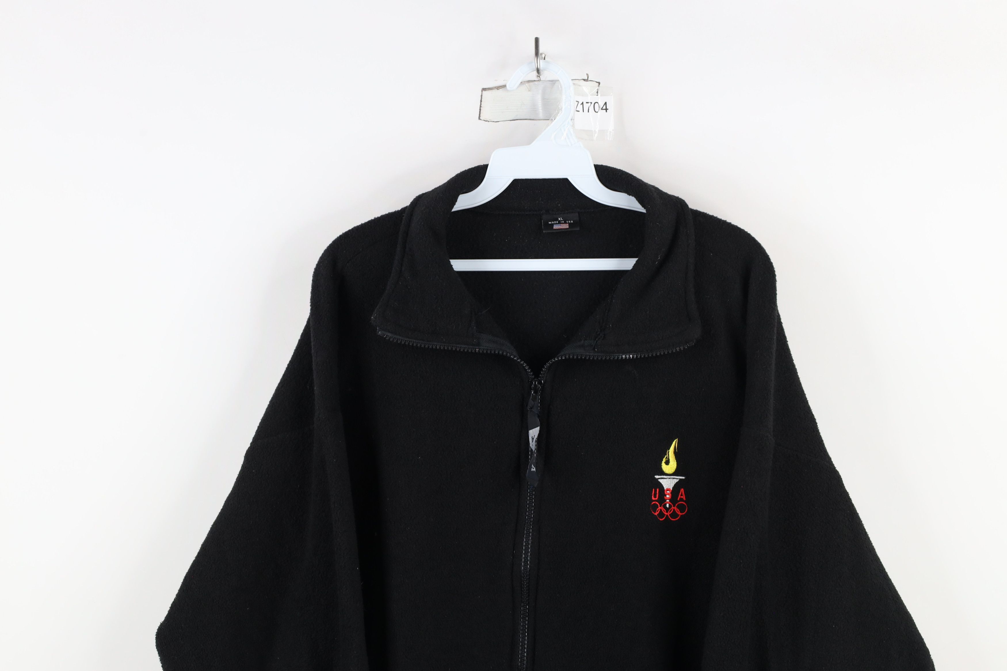 Vintage Vintage 90s USA Olympics Spell Out Full Zip Fleece Jacket Size US XL / EU 56 / 4 - 2 Thumbnail