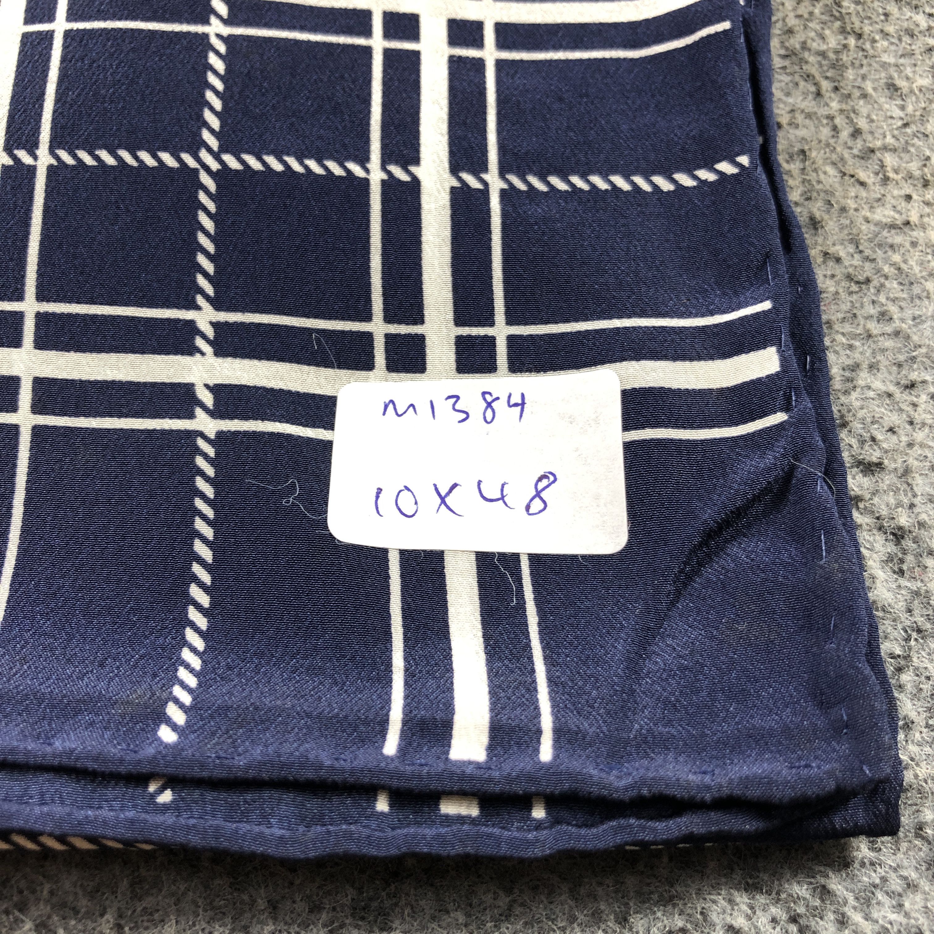 Japanese Brand Checkered Luxury Silk Stole Silk Scarf M1384 Size ONE SIZE - 7 Thumbnail