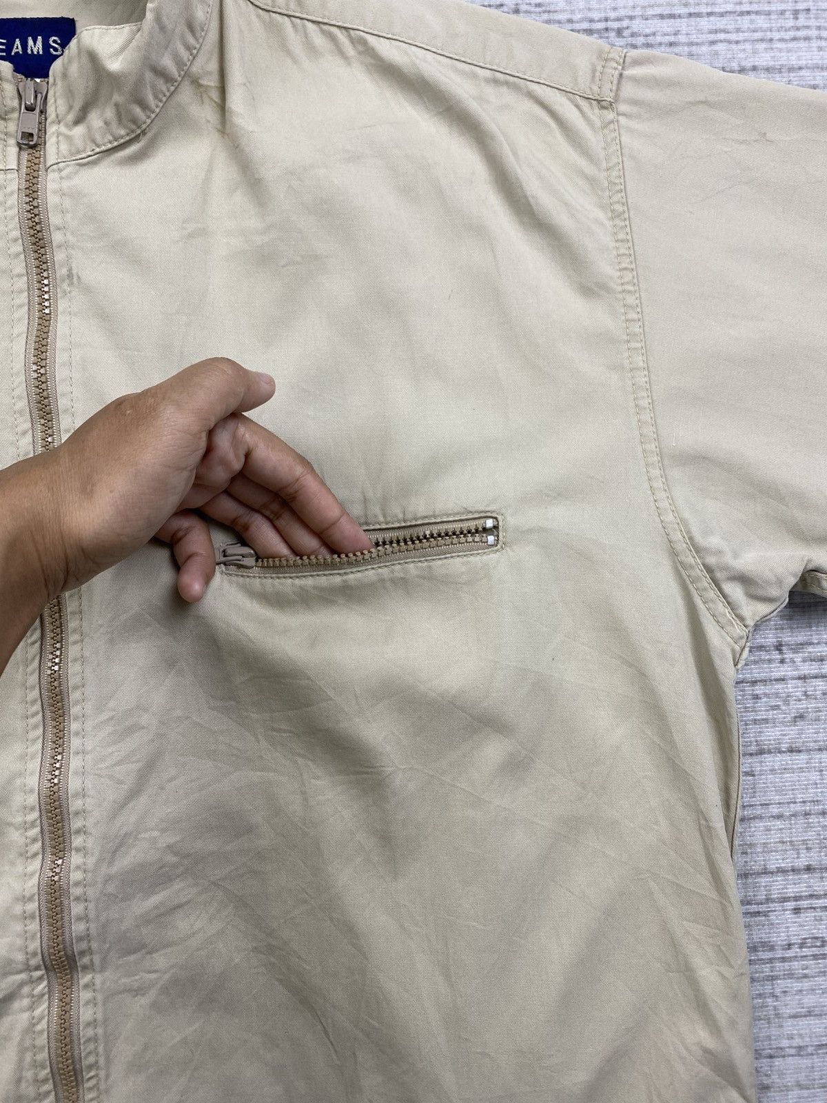 Beams Plus × Japanese Brand × Vintage Vintage Beams Japan Zipper Short Sleeve Shirt Size US M / EU 48-50 / 2 - 7 Thumbnail