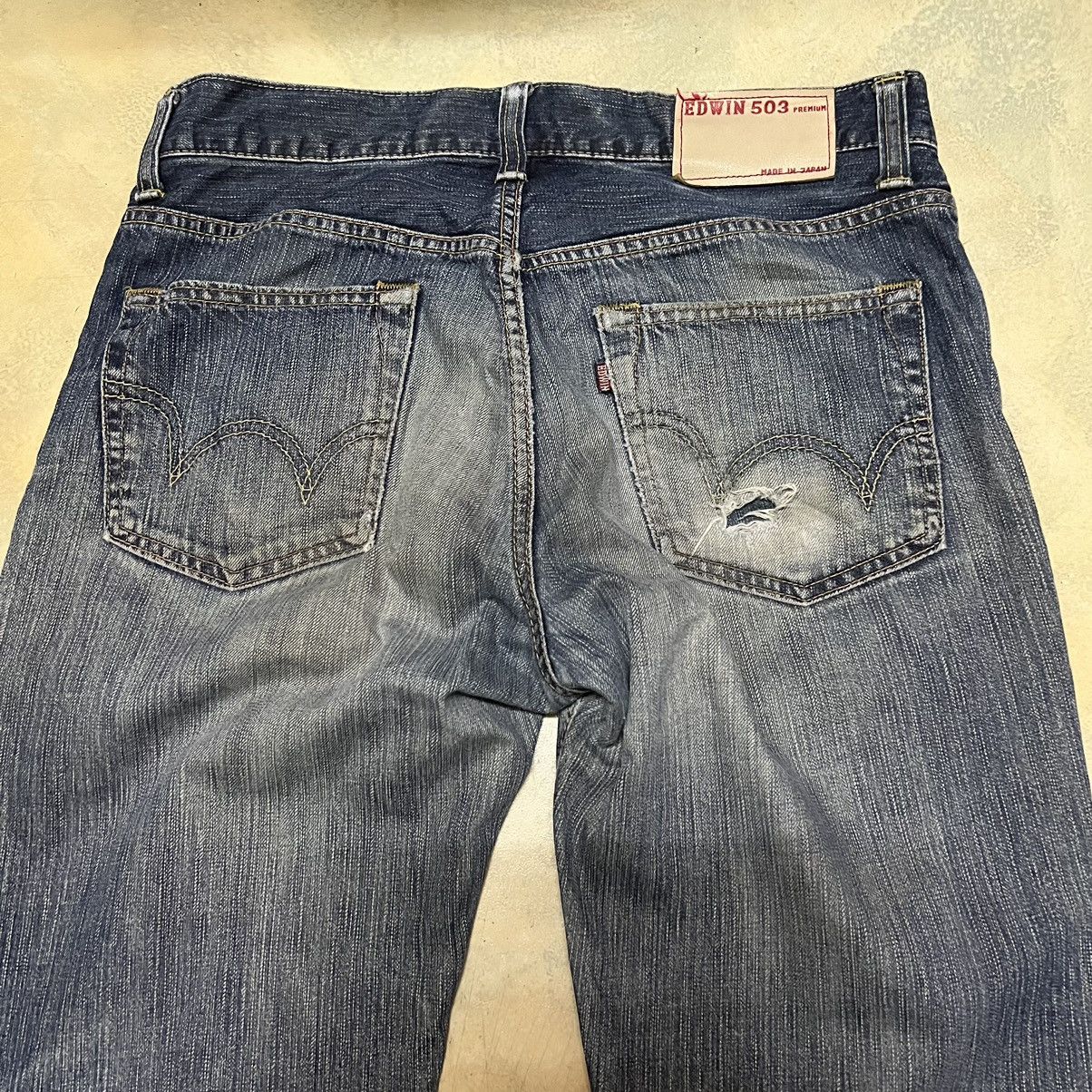 Edwin × Japanese Brand Edwin 503 Premium Made In Japan Distressed Denim Jeans Size US 33 - 16 Thumbnail