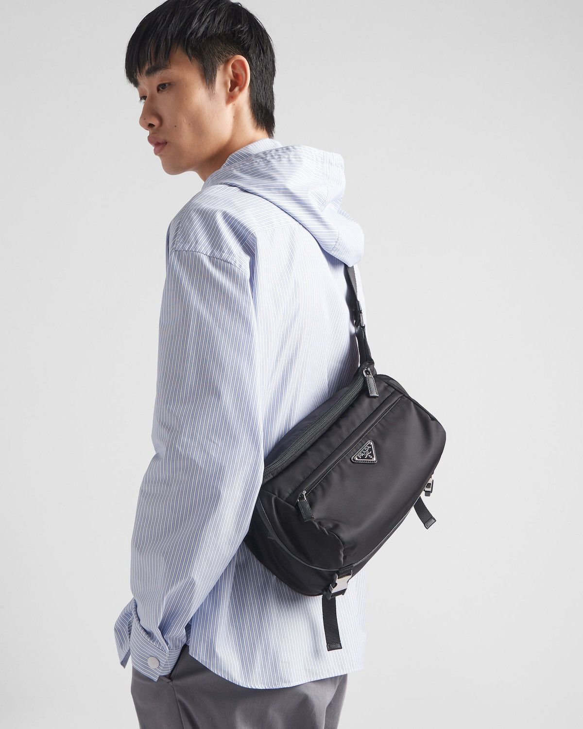 Prada Re-Nylon and Saffiano leather shoulder bag