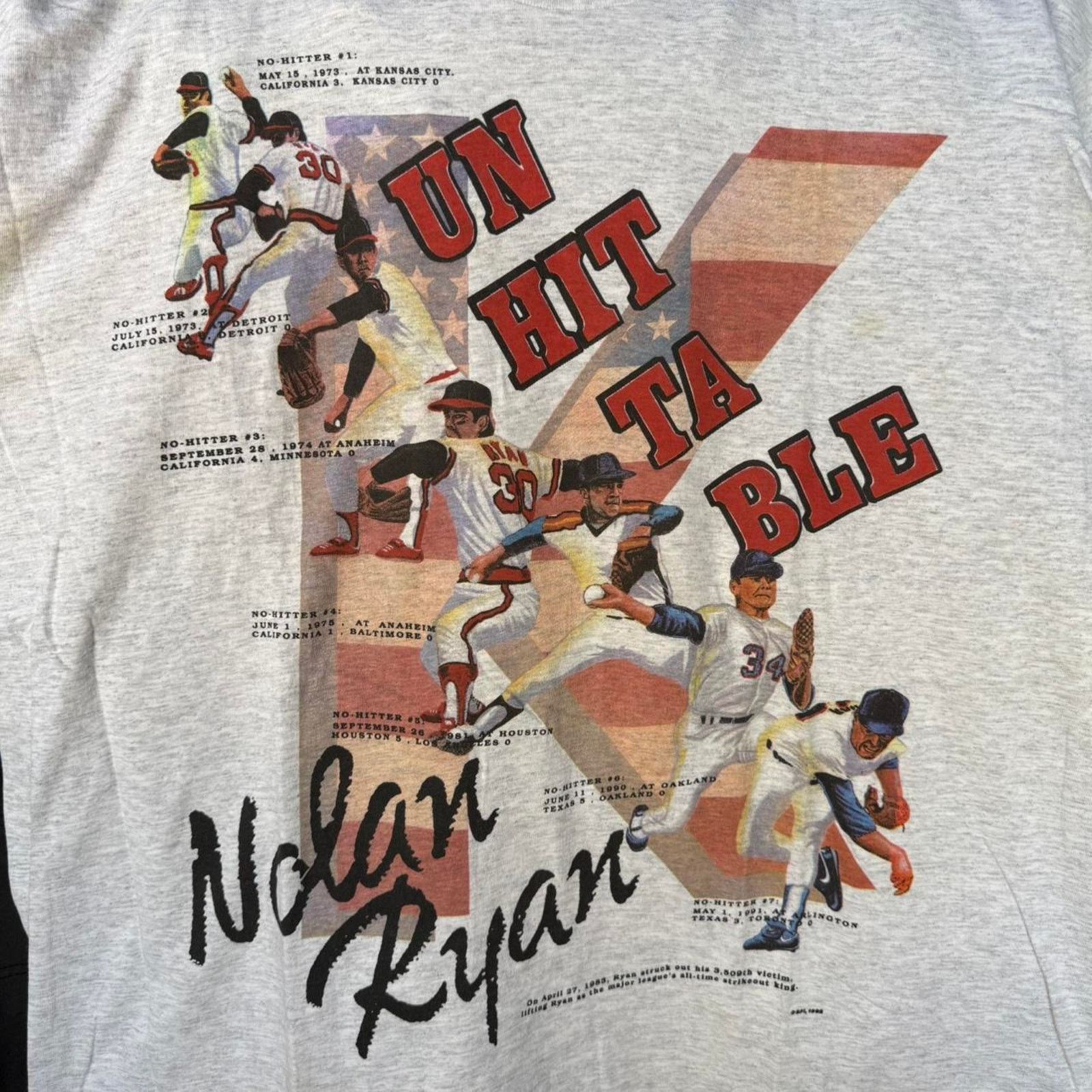 Other Vintage 1992 nolan ryan unhitable mlb t-shirt Size US XXL / EU 58 / 5 - 2 Thumbnail