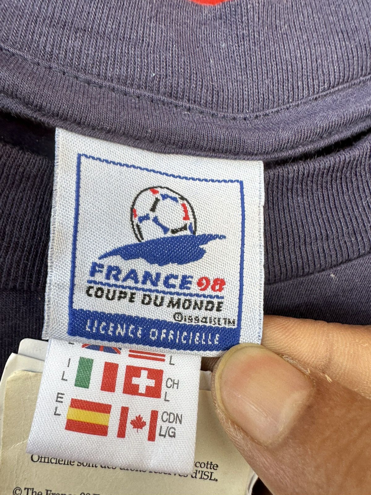 Adidas Vintage France 1998 World Cup Deadstock Tee Size US L / EU 52-54 / 3 - 8 Thumbnail