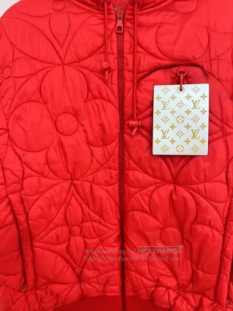 Louis Vuitton Red Louis Vuitton Quilted Hooded Jacket- Size US L / EU 52-54 / 3 - 2 Thumbnail
