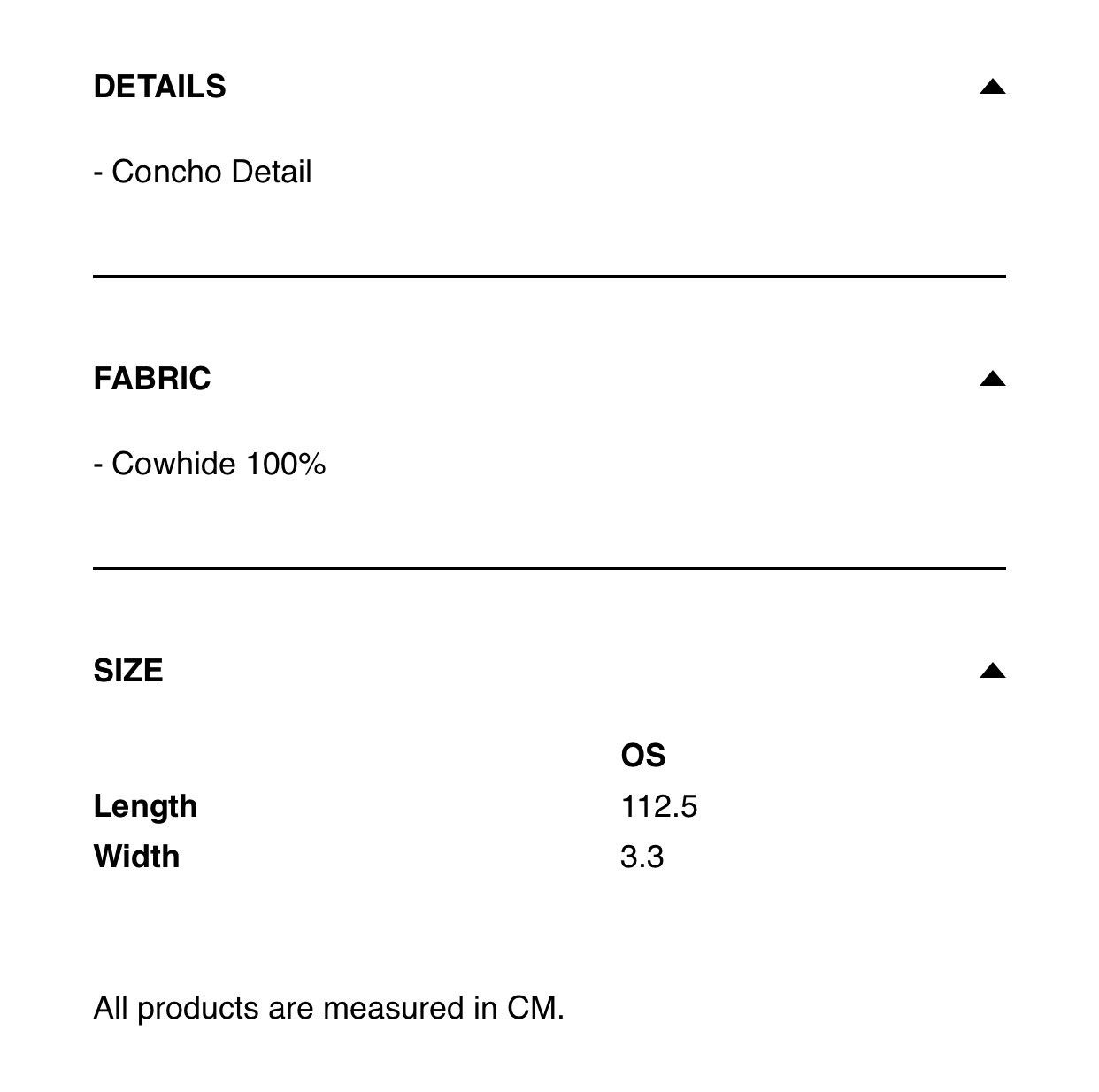 PROJECT G/R PROTOCOL INDEX Concho Belt-Black Size ONE SIZE - 12 Thumbnail