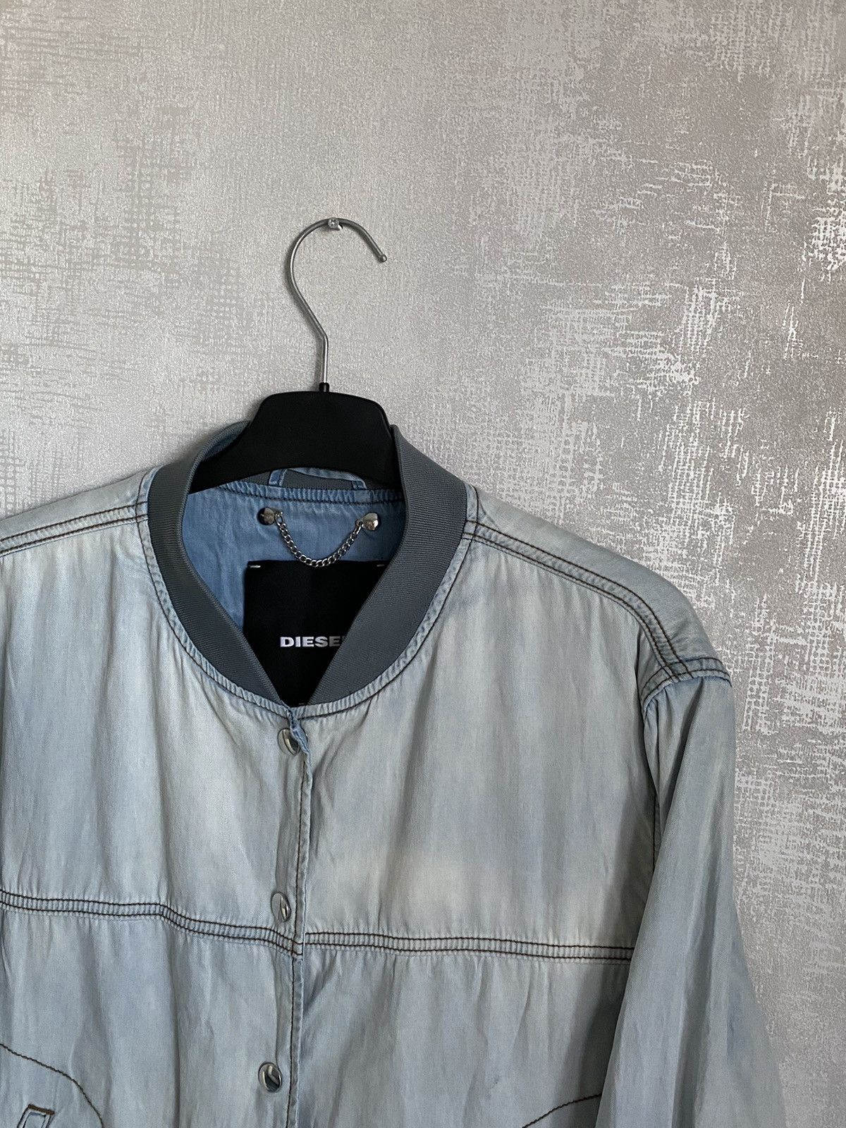 Diesel 🔥VINTAGE Y2K DIESEL FADED BOMBER JACKET Size L / US 10 / IT 46 - 4 Thumbnail