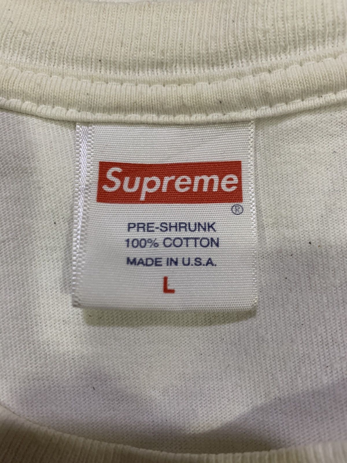 Supreme Supreme Scratch Tee- White -L Size US L / EU 52-54 / 3 - 5 Thumbnail