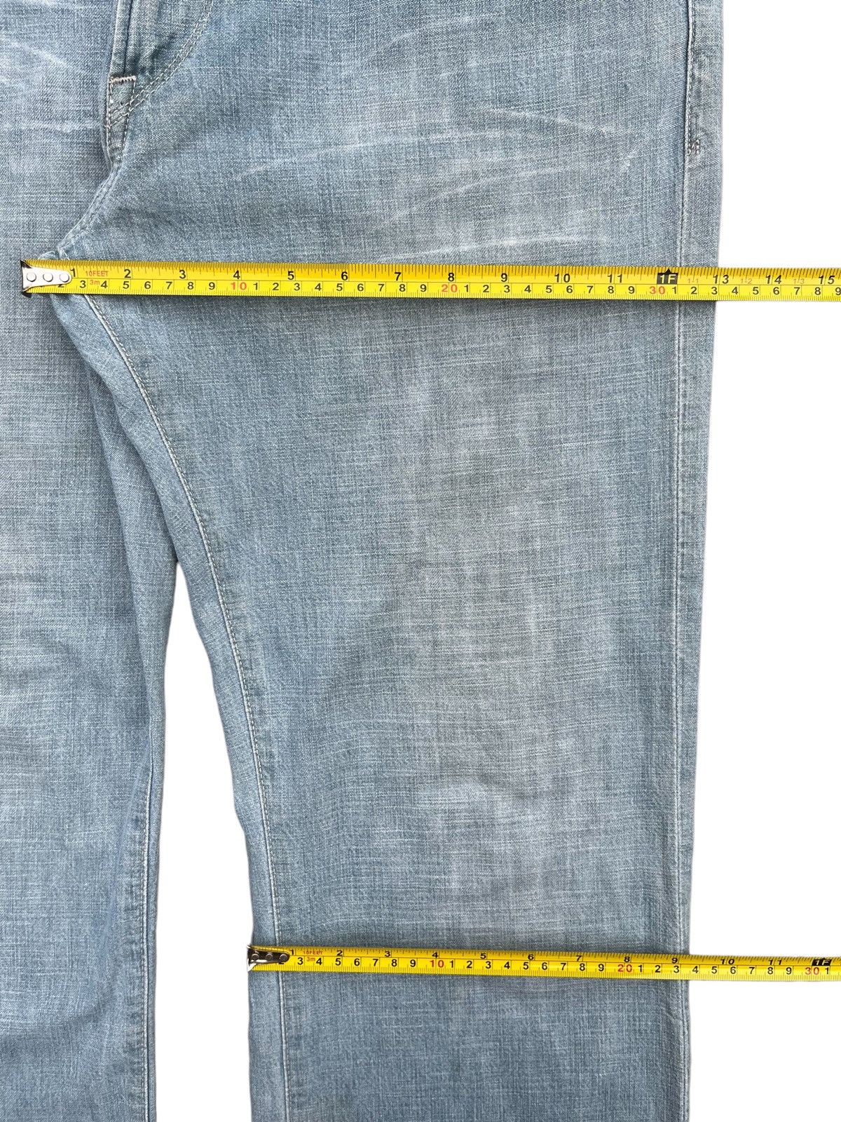 Guess Vintage Y2K Guess Made in Usa Blue Washed Frayed Flare Jeans Size US 34 / EU 50 - 18 Thumbnail