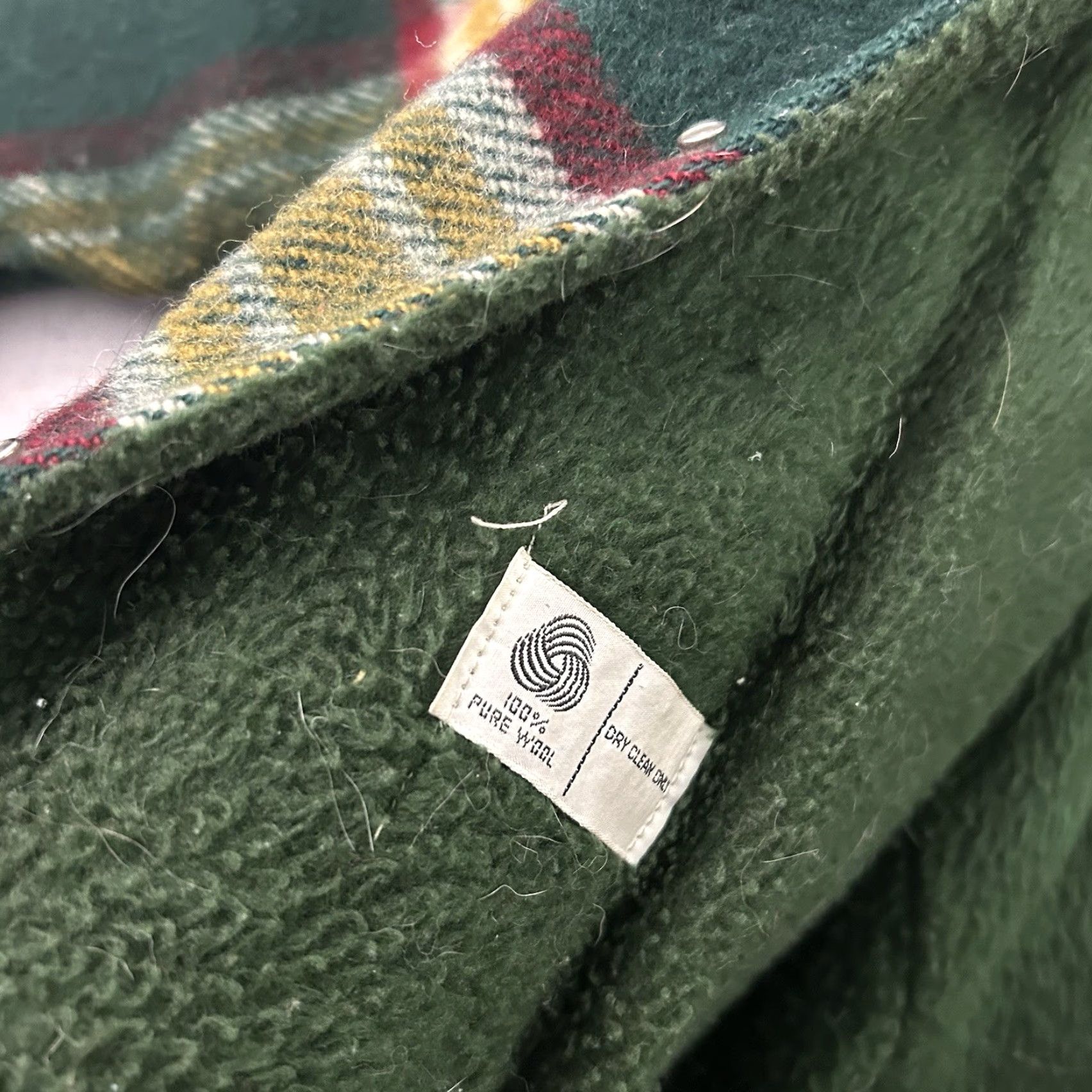 Vintage VINTAGE Maine Guide Fleece Lined Wool Snap Button Shirt Jacket Men's Large Green Size US L / EU 52-54 / 3 - 6 Thumbnail