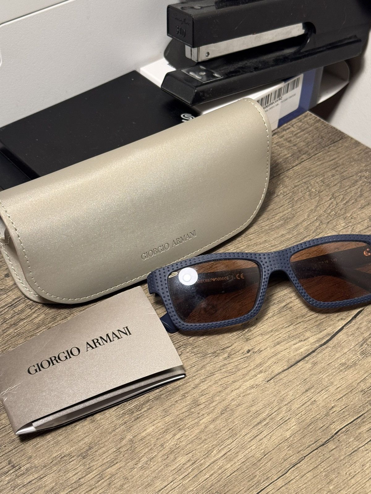 Emporio Armani Emporio Armani EA3019 Navy Textured Frame Sunglasses w/ Case Size ONE SIZE - 4 Thumbnail