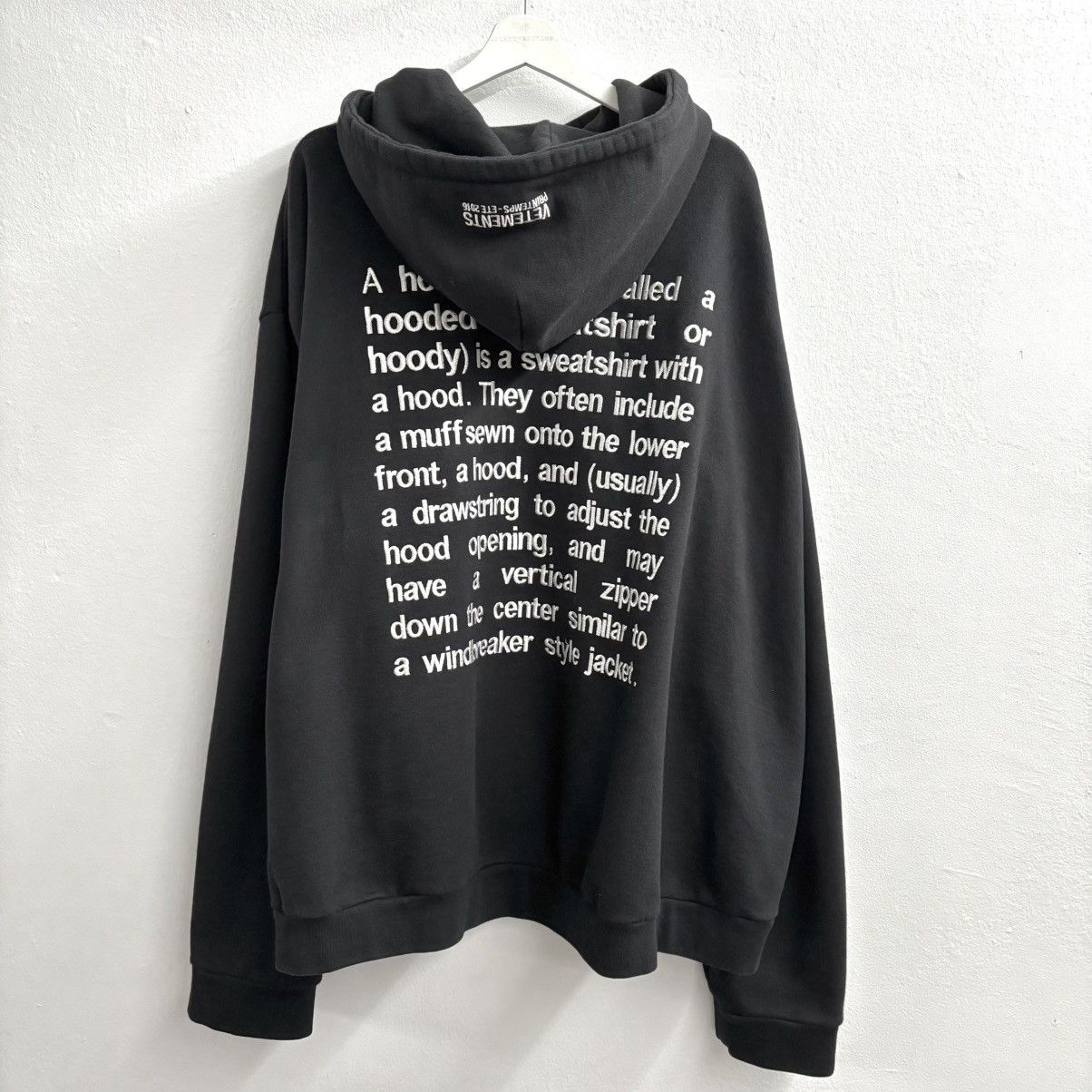 Vetements 2016 Definition Hoodie
