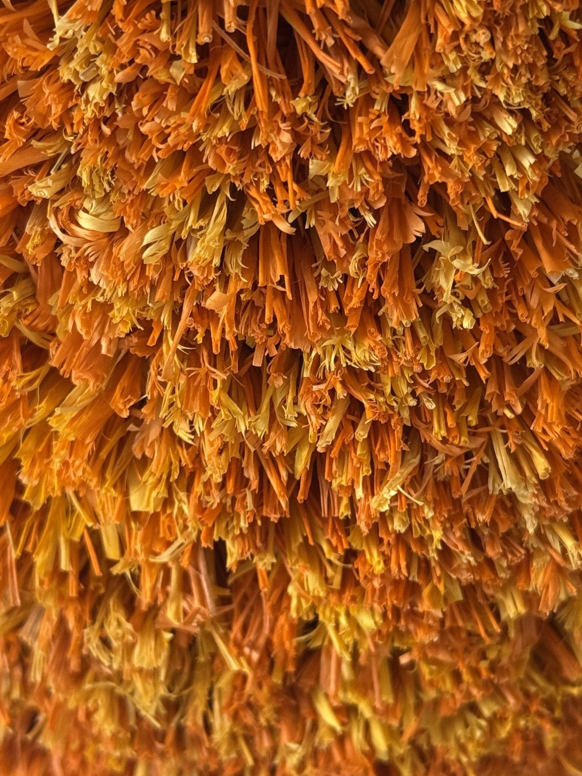 ALEMAIS Alemais Bag Bucket Orange Raffia Lalo Mini Fringe Macrame Size ONE SIZE - 3 Thumbnail