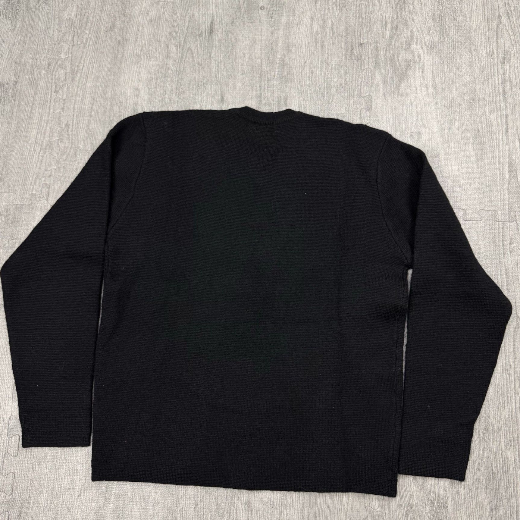 J.Crew Vintage 1980s J.Crew Mens Black Wool V-Neck Sweater Large All Seasons Casual Preppy Size US L / EU 52-54 / 3 - 5 Thumbnail