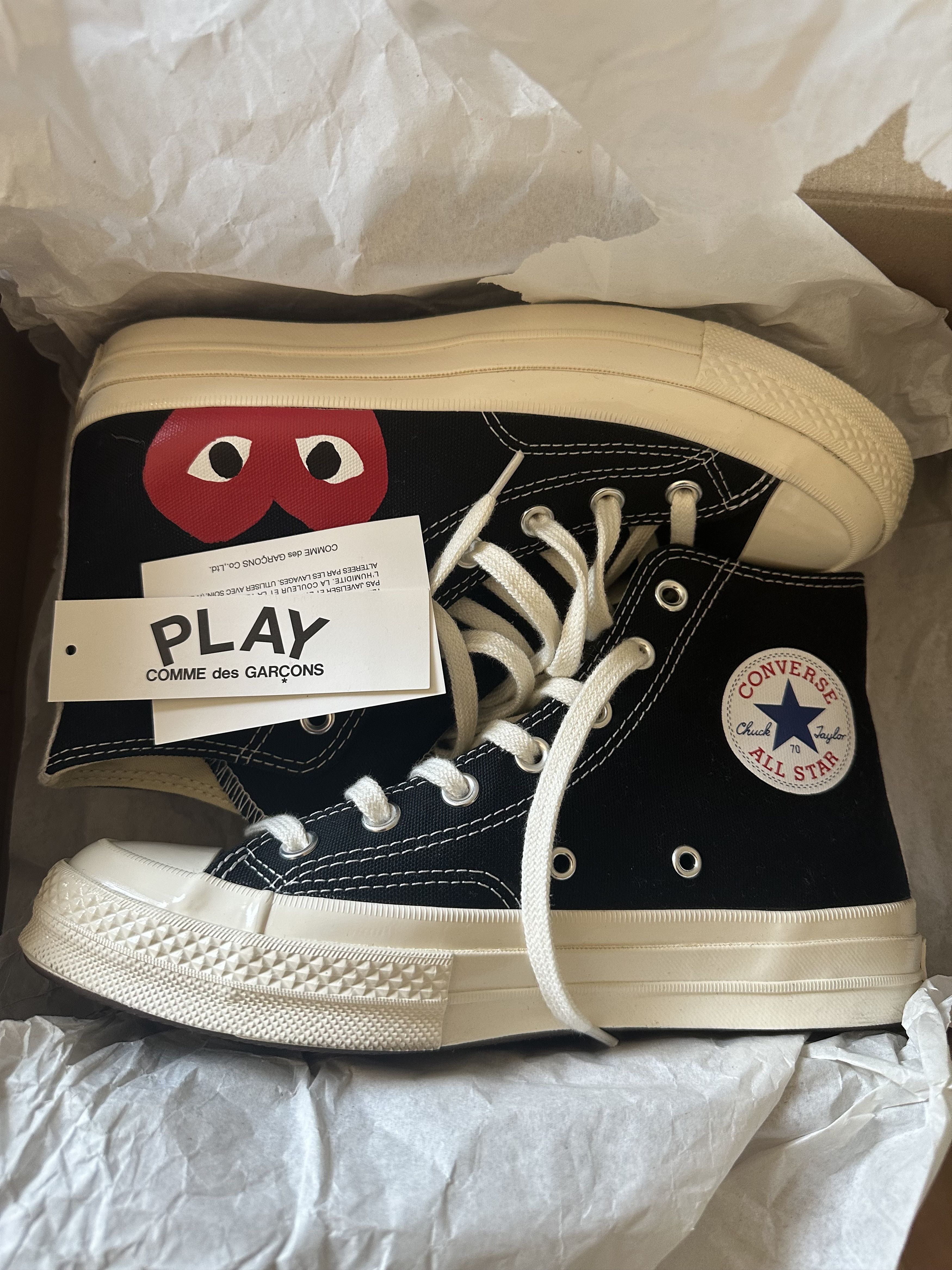 Converse Comme des Garçons PLAY x Chuck 70 High Black