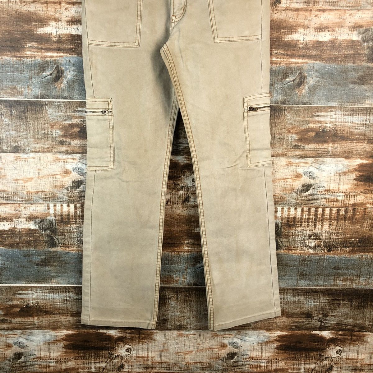 Japanese Brand Ru Jeans Brown Cargo Multipocket Pants #A2527 Size 27" / US 4 / IT 40 - 3 Thumbnail
