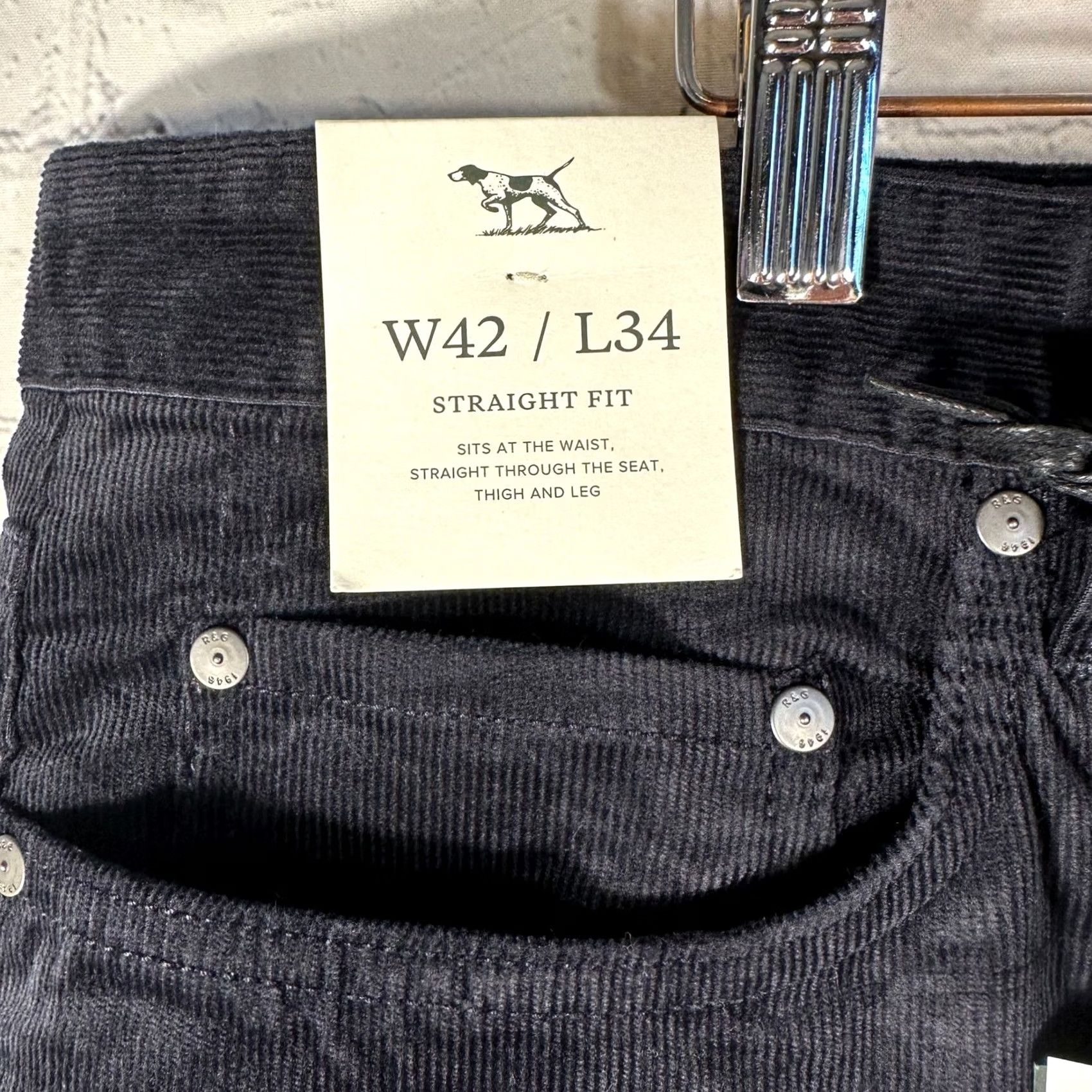 Rodd & Gunn Rodd & Gunn Stirling 2 Straight Jean Navy Corduroy Pants Mens 42x34 New Size US 42 / EU 58 - 3 Thumbnail