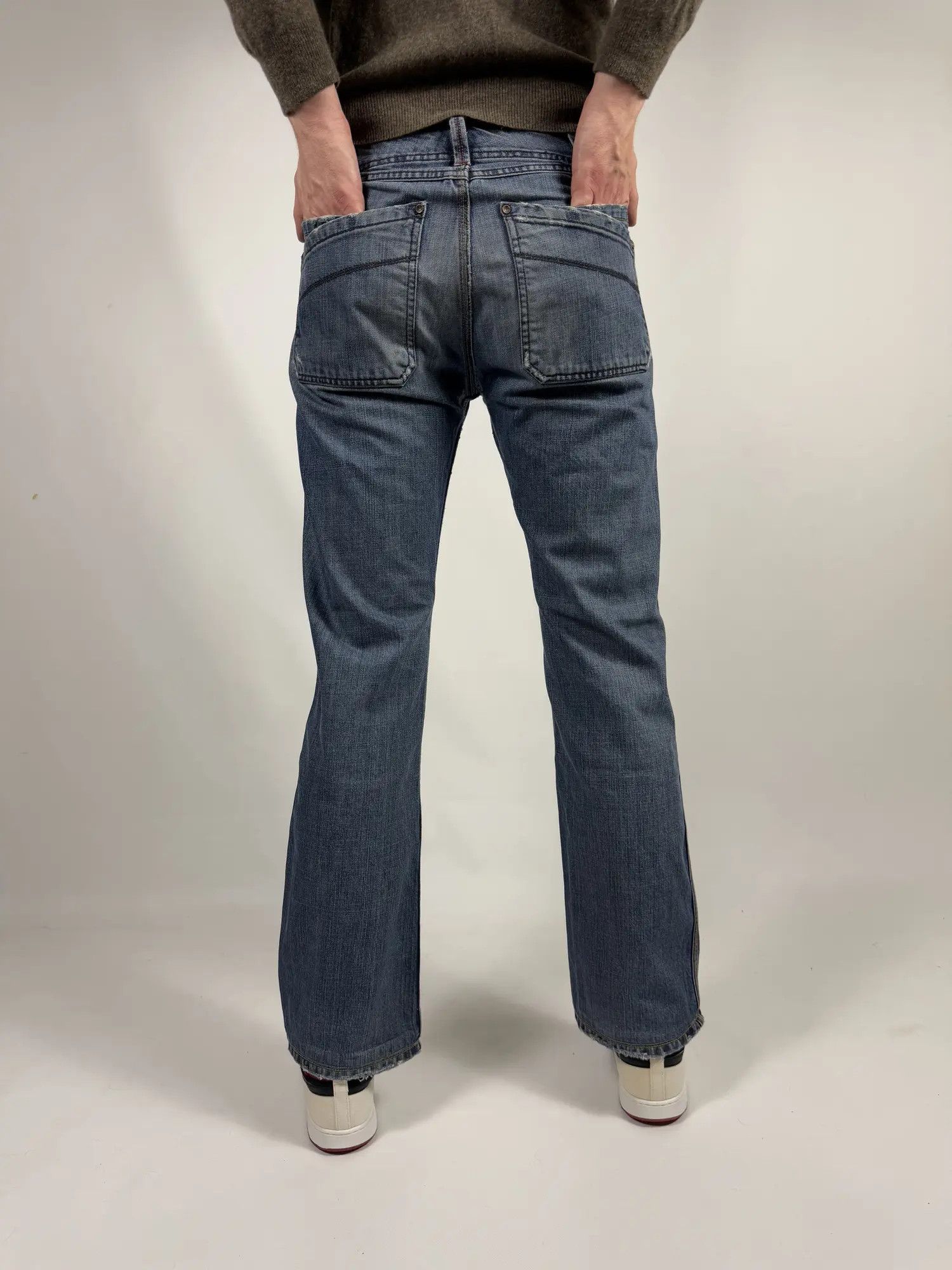 Diesel × Vintage Diesel Moorix Washed Straight Damaged Denim Pants Size US 30 / EU 46 - 3 Thumbnail