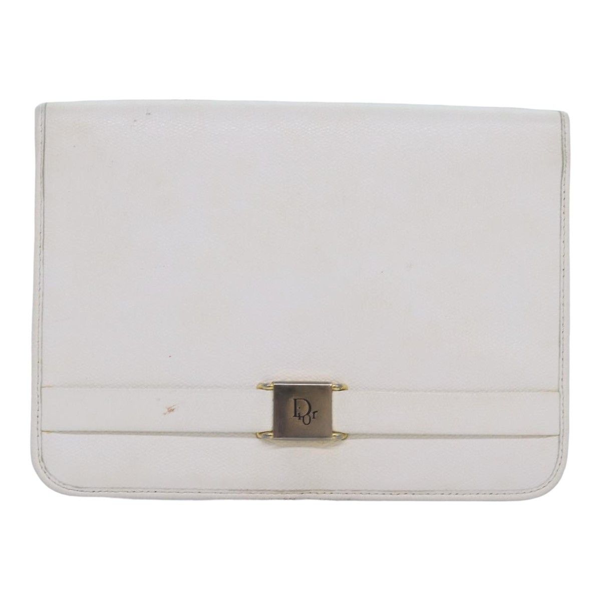 Dior White Leather Clutch Bag (Pre-Owned) Size ONE SIZE - 1 Thumbnail